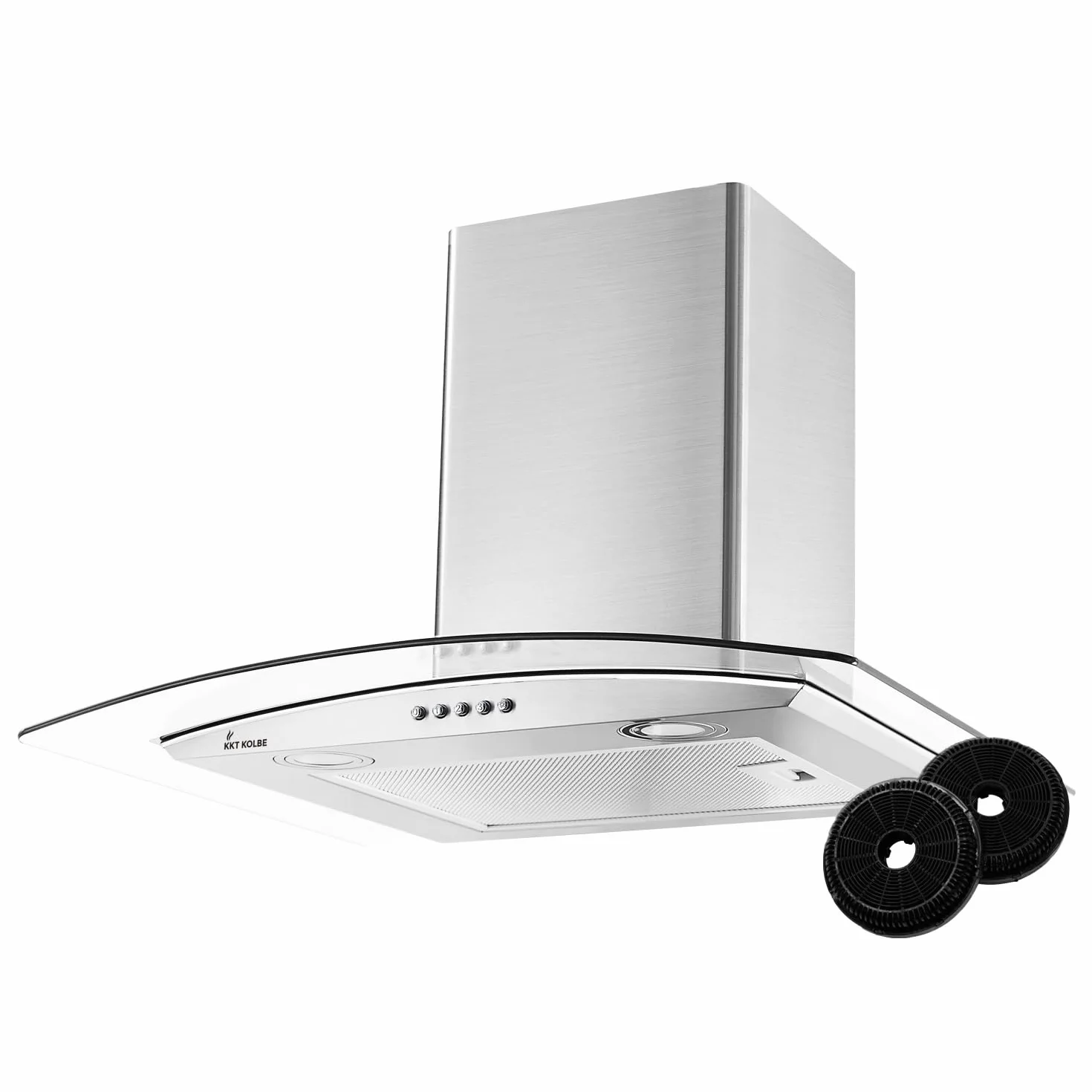 Okap kuchenny 60 cm stal nierdzewna czarne szkło SINUS601ED