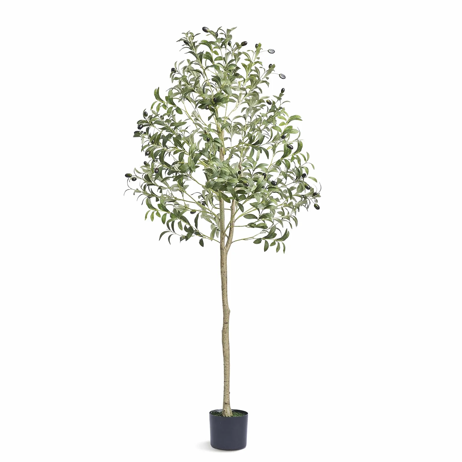 VEVOR Sztuczne drzewo oliwne 155 cm PE zielona roślina w doniczce 150 x 125 mm dekoracja do domu biura hotelu