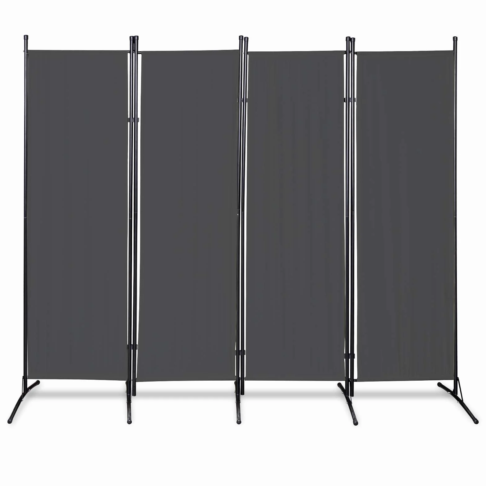 Parawan składany 200 x 170 cm antracyt do ogrodu balkonu