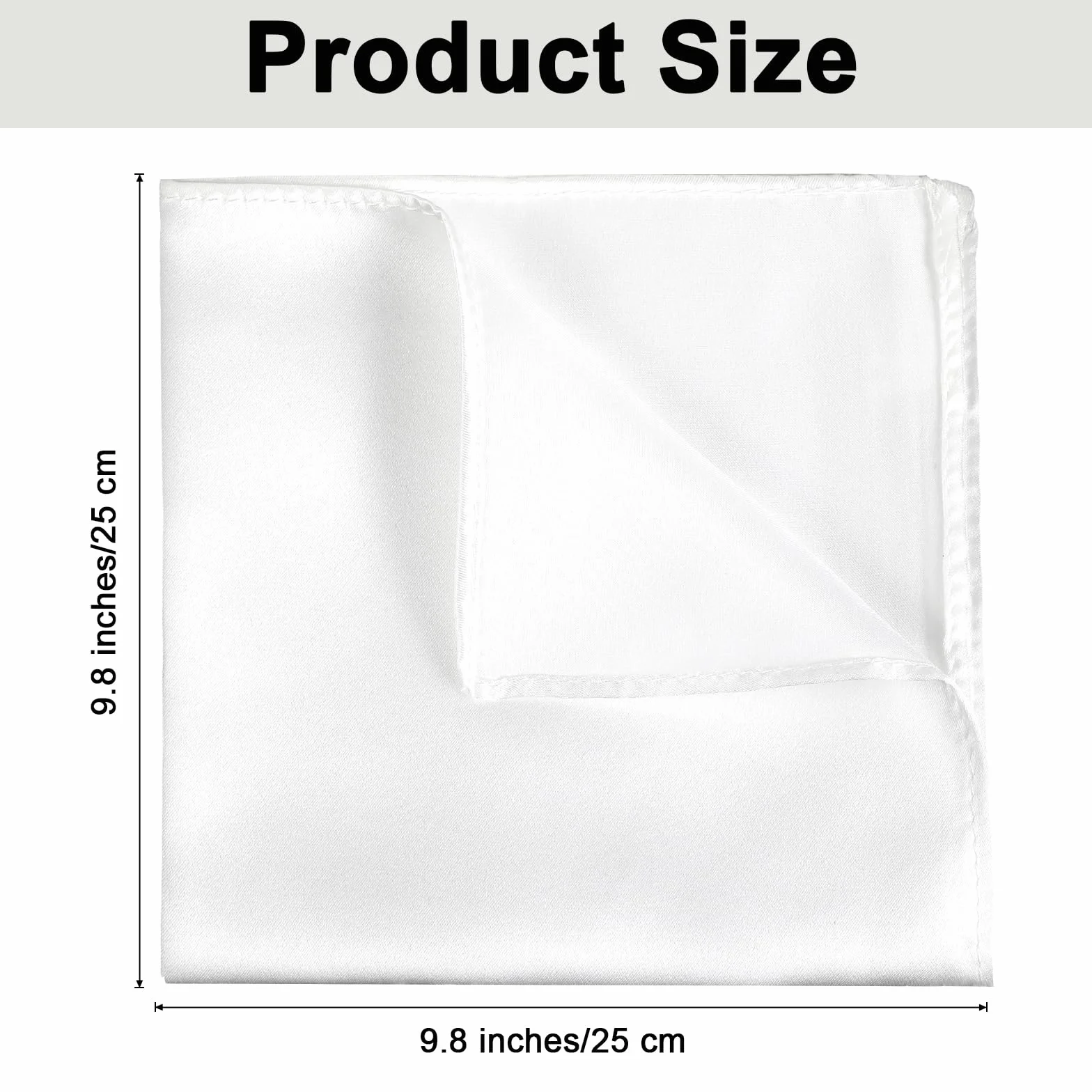 WLLHYF Jedwabna poszetka dla mężczyzn w jednolitym kolorze Chusteczki do kieszeni na garnitur Prezenty na Boże Narodzenie, Dzień Ojca (25×25 cm/ 9.8 × 9.8 cali)