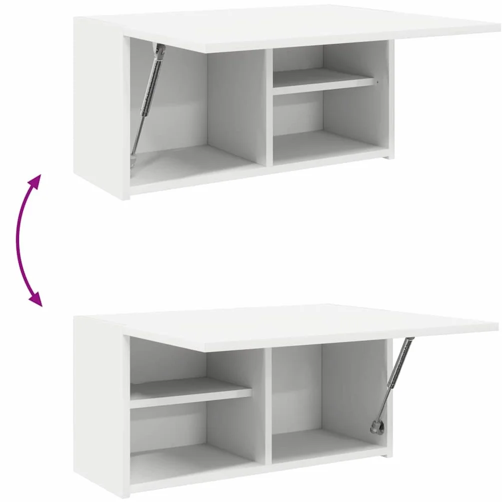 vidaXL Wisząca szafka łazienkowa biała 60x25x30 cm
