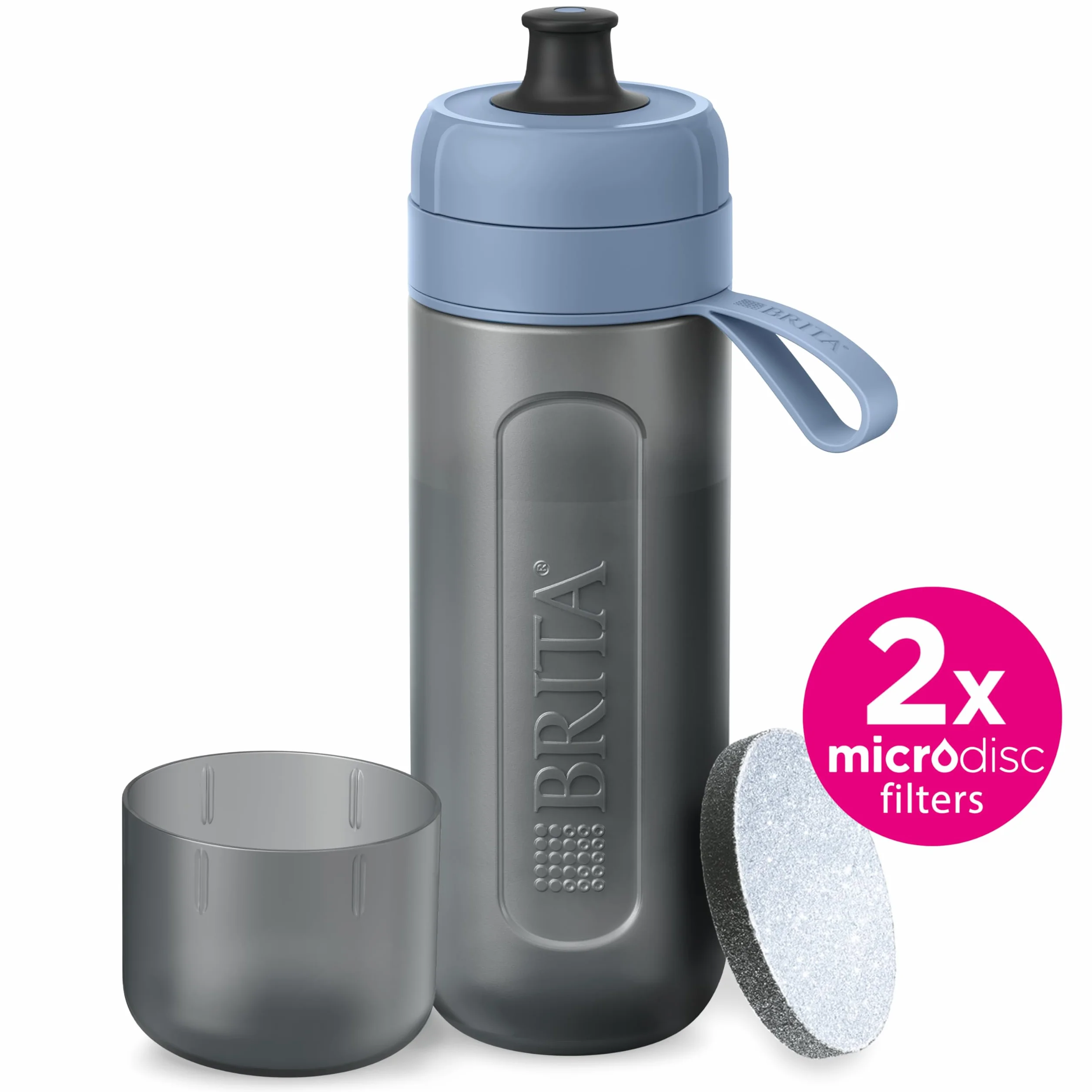 BRITA Butelka filtrująca Active pastelowy błękit 0,6l z 2 filtrami MicroDisc