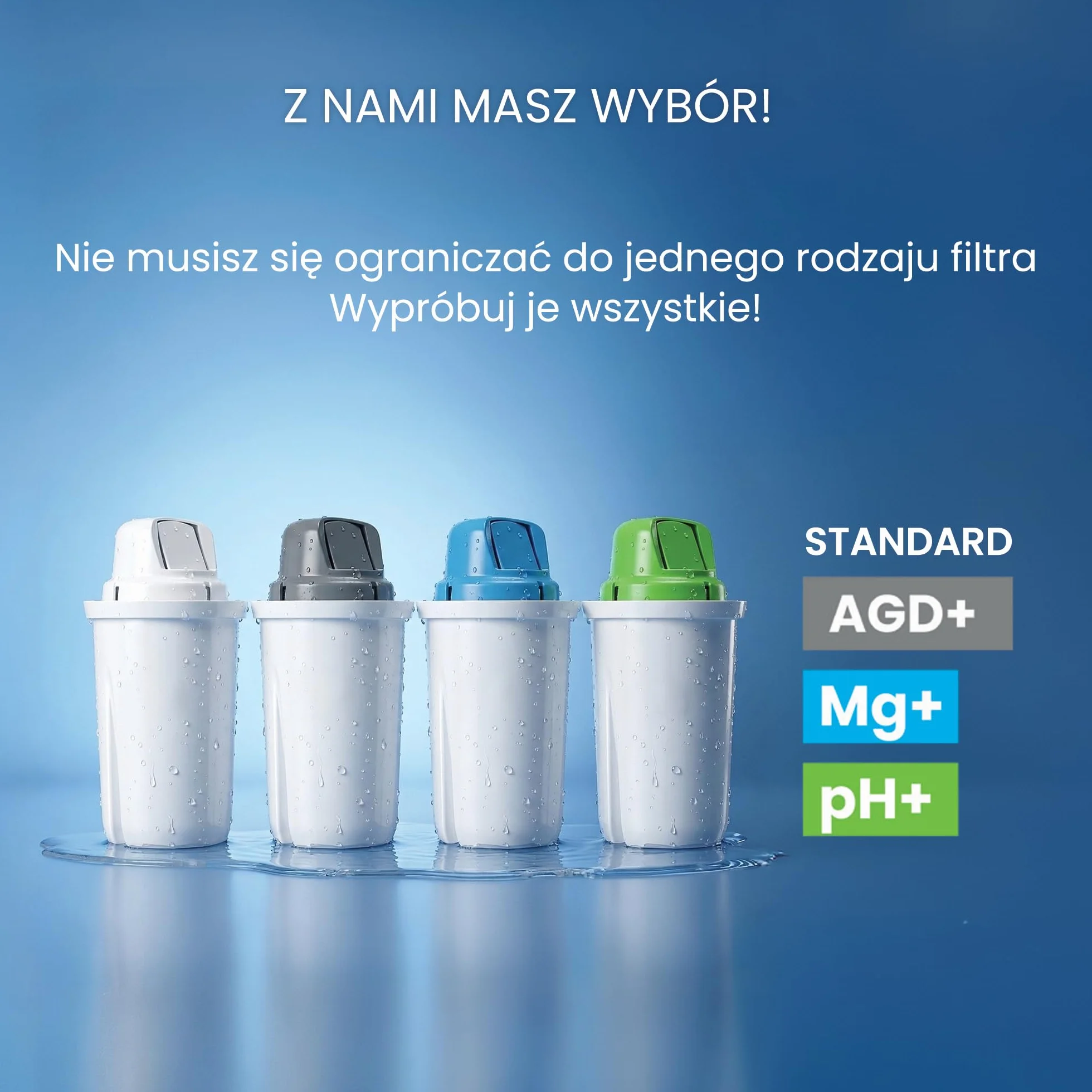 DAFI Zestaw dzbanek szklany Crystal LED 2 l czarny + 10 wkładów Classic