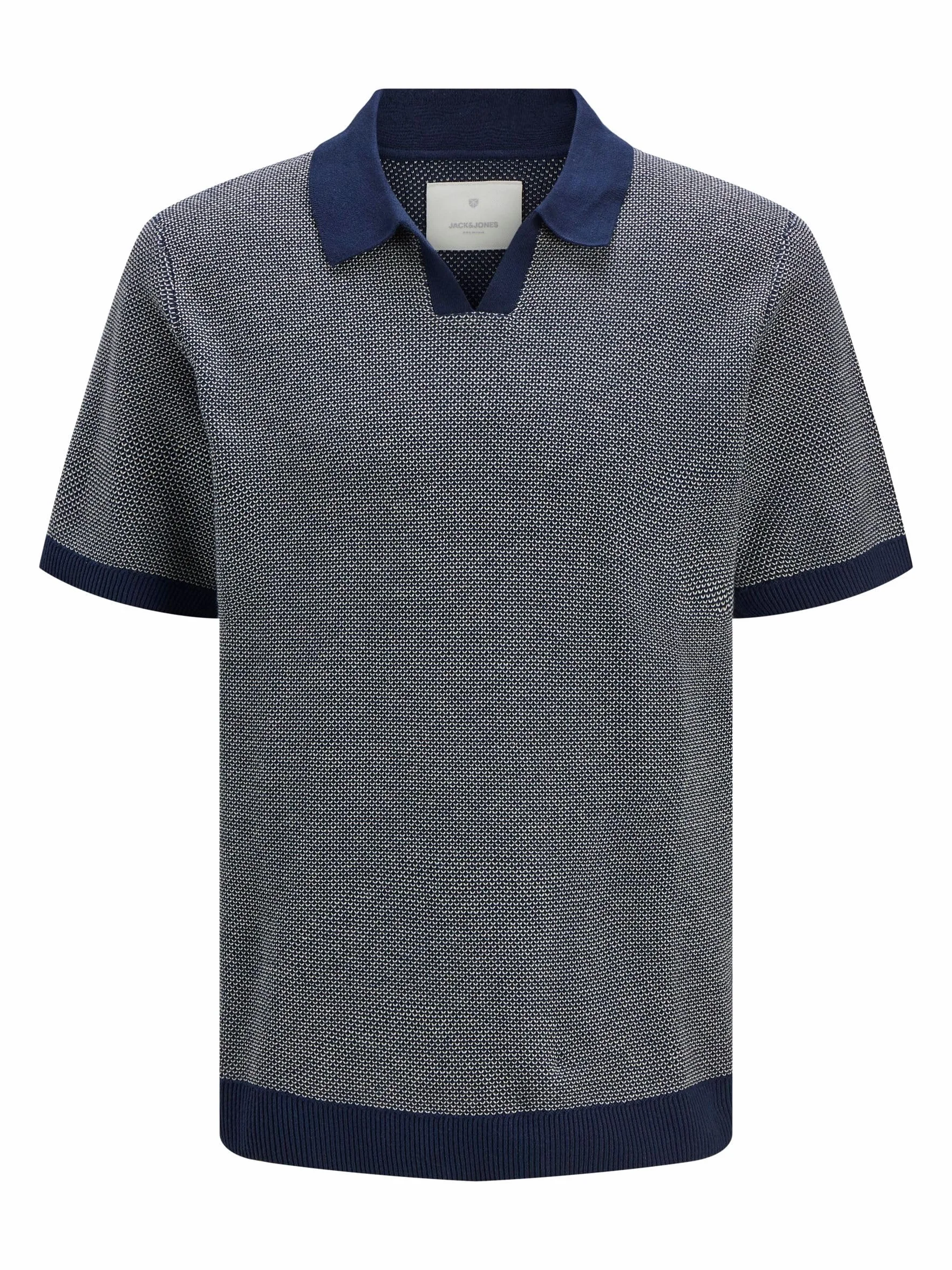 JACK & JONES Jprcceaston Knit Split Neck Ss Pls męskie, Naval Academy, 3XL