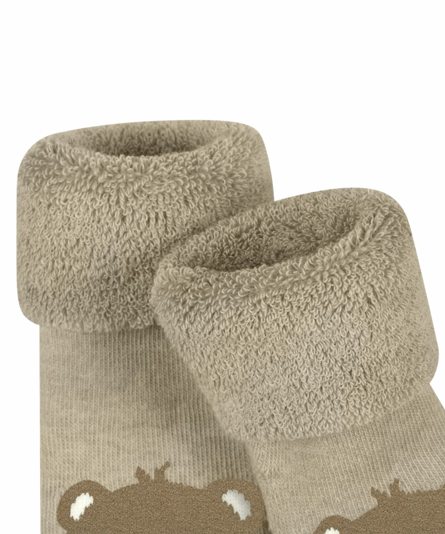 FALKE Uniseks - niemowlęta Skarpety Baby Bear B So Bawełna na prezent 1 Para, Beżowy Sand Melange 4650, 50-56