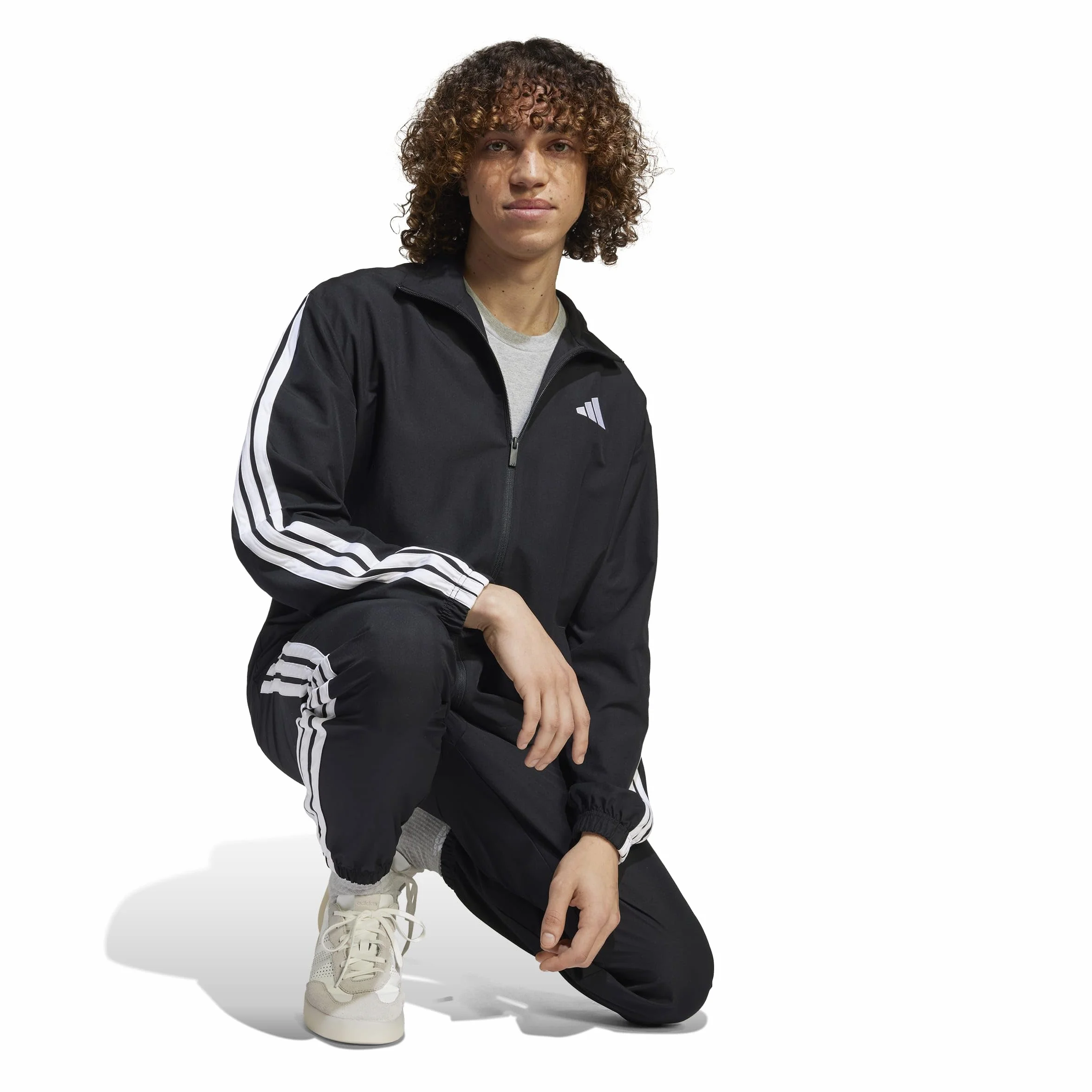 adidas Mężczyźni 3 STRIPES WOVEN TRACKSUITS, black, XL