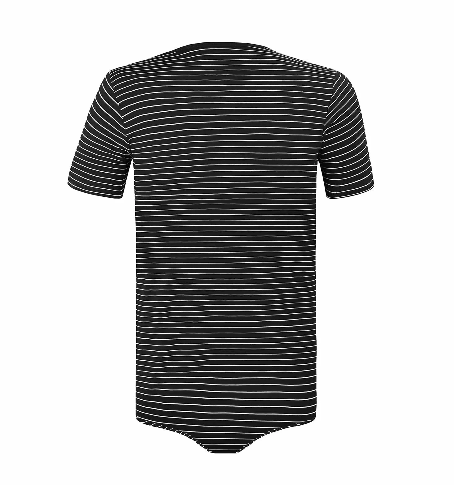 Landofgenie Mężczyźni Kurzarm Bodysuit Press Botton Crotch Shirt Piżama Bodysuit Leotard Top Strappler