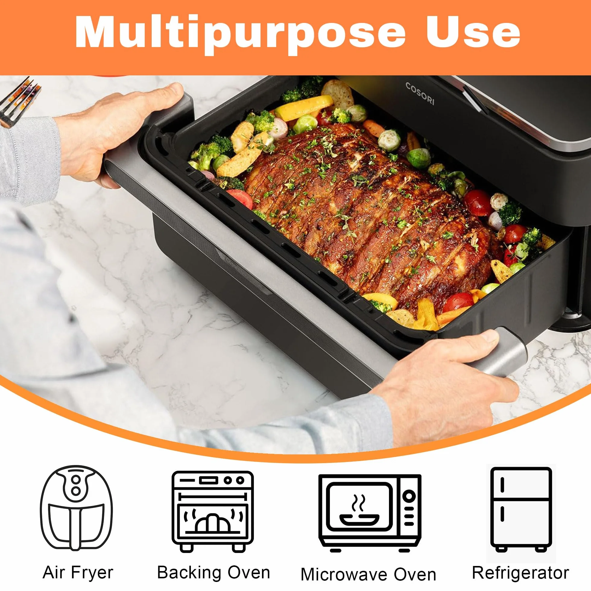 Silikonowa forma Air Fryer do Cosori Air Fryer 10 l Twinfry, 3 szt. Akcesoria do formy Air Fryer Air Fryer do Airfryer Cosori 10L