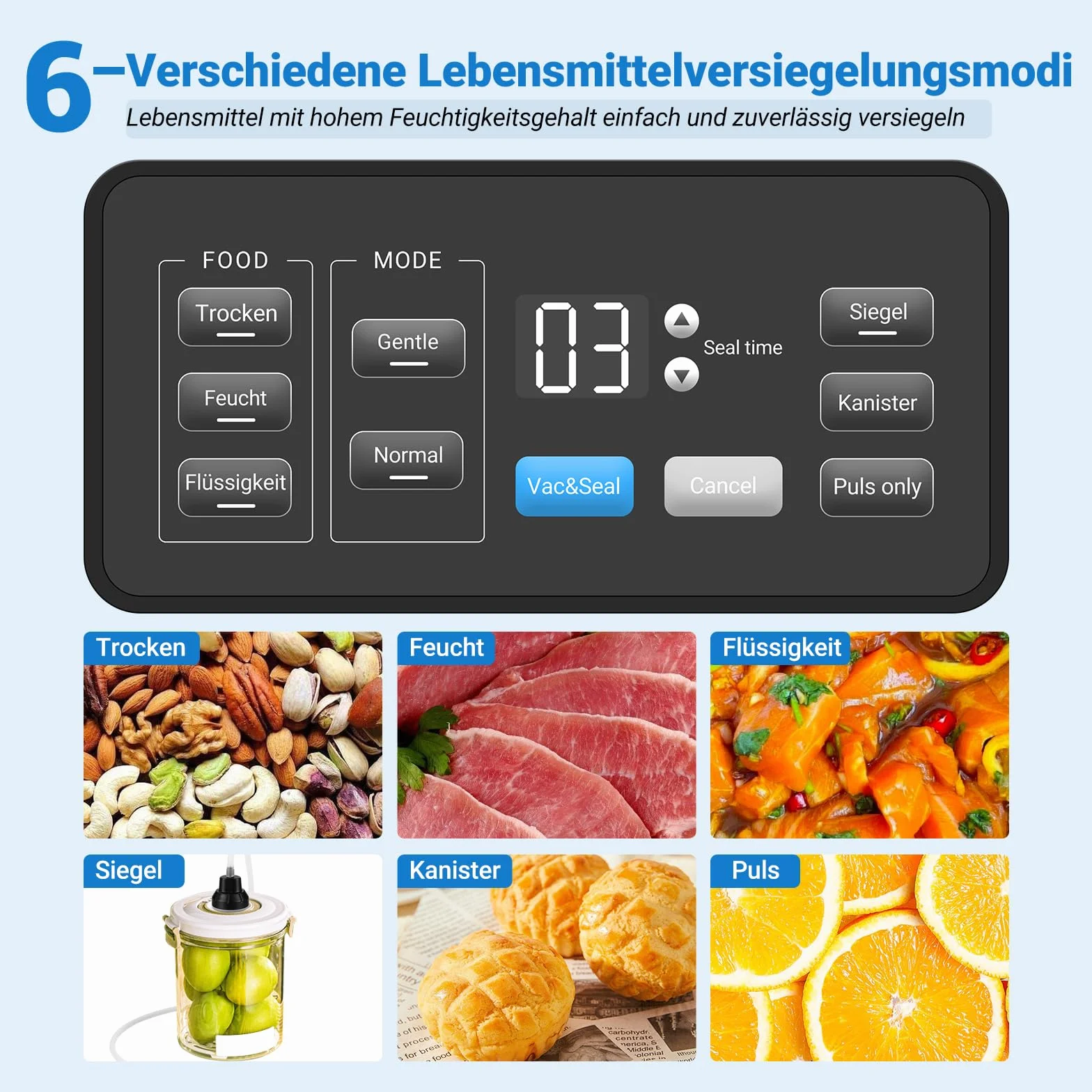 INKBIRD Maszyna do pakowania próżniowego 20 l/min podwójna pompa tryb suchy/mokry/płynny