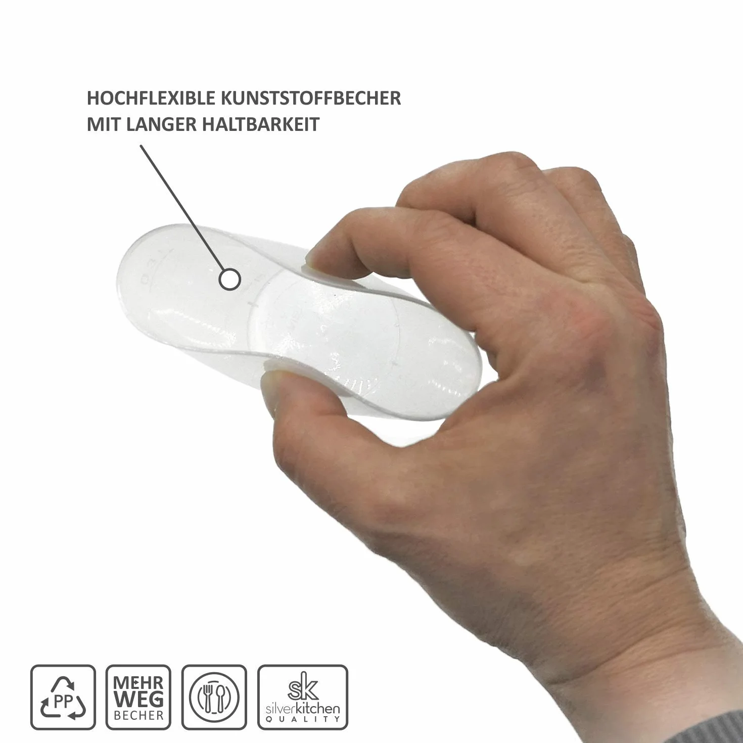 25 sztuk kubków imprezowych wielokrotnego użytku 0,3 l – plastikowe kubki do piwa, odporne na pękanie, zestaw kubków imprezowych, plastikowe kubki na imprezę grillową, szklanki do piwa z tworzywa