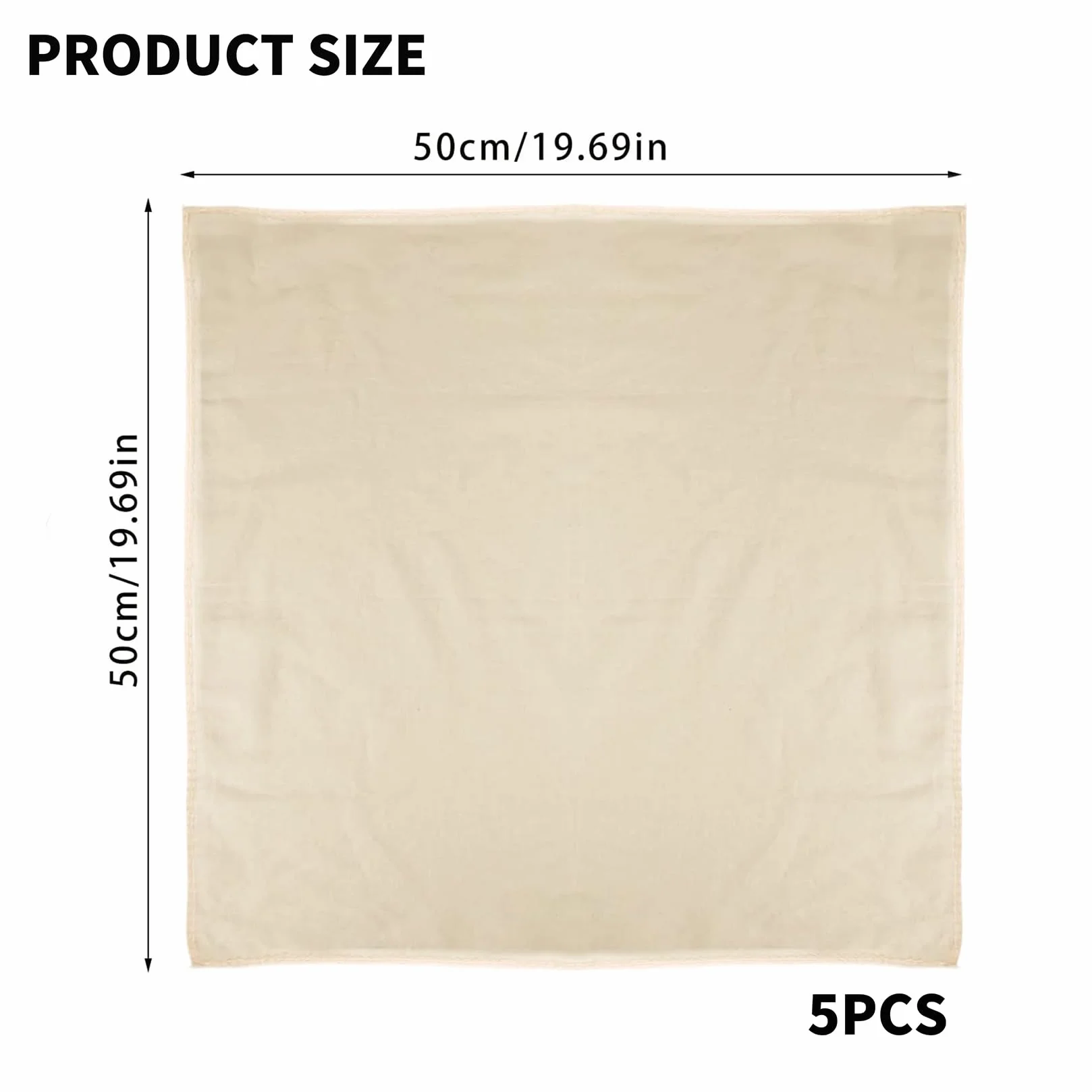 5 sztuk ściereczek do przecedzania, 50 x 50 cm ściereczka do sera wielokrotnego użytku z gazy, nadająca się do prania, bawełniana ściereczka do przecedzania, filtrująca do przesiewania soku