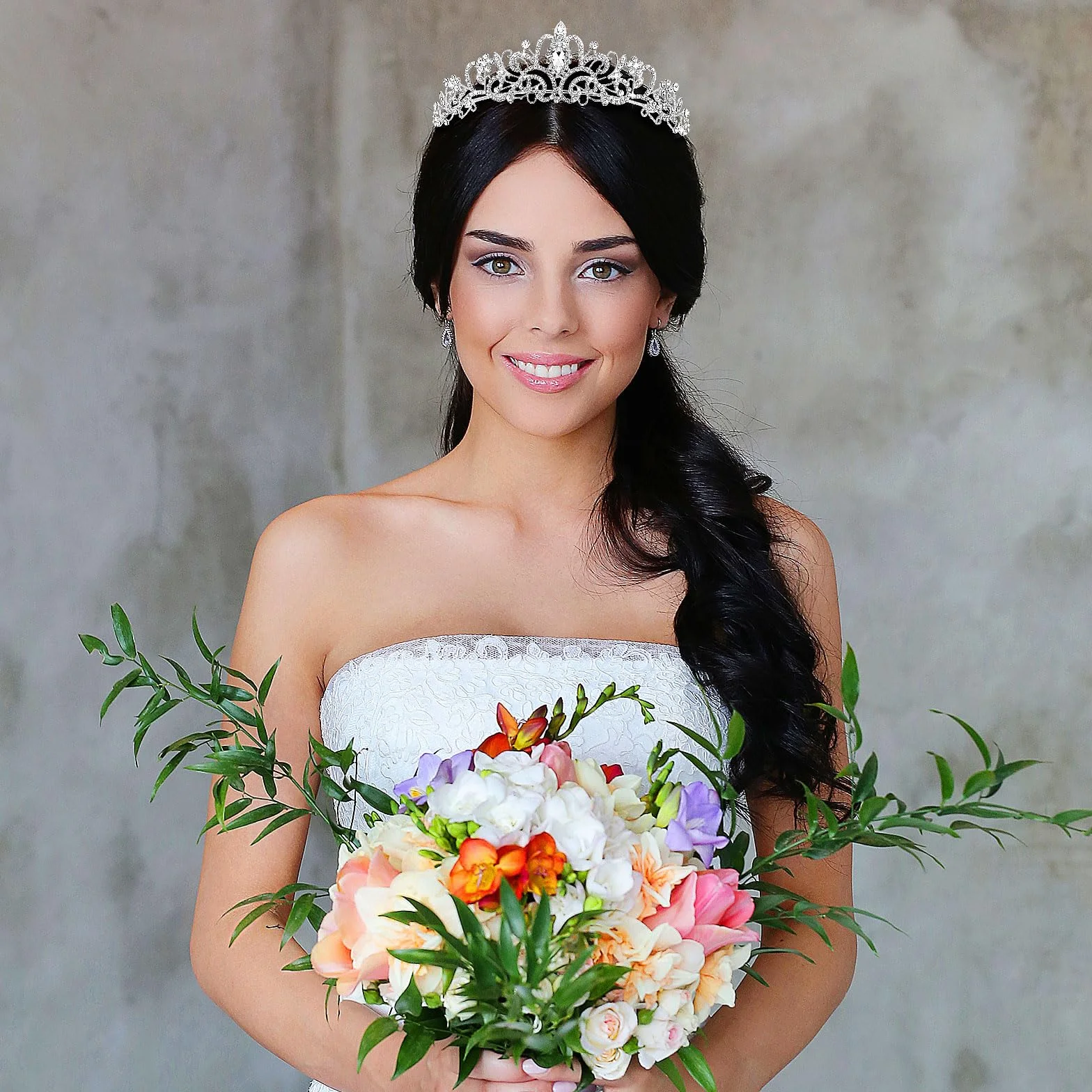 Korona księżniczki, diadem, dla kobiet, diadem, kryształowa tiara, korona księżniczki, elegancka korona księżniczki, biżuteria dla panny młodej, stras, opaska na czoło, prezent dla kobiet, na wesele,