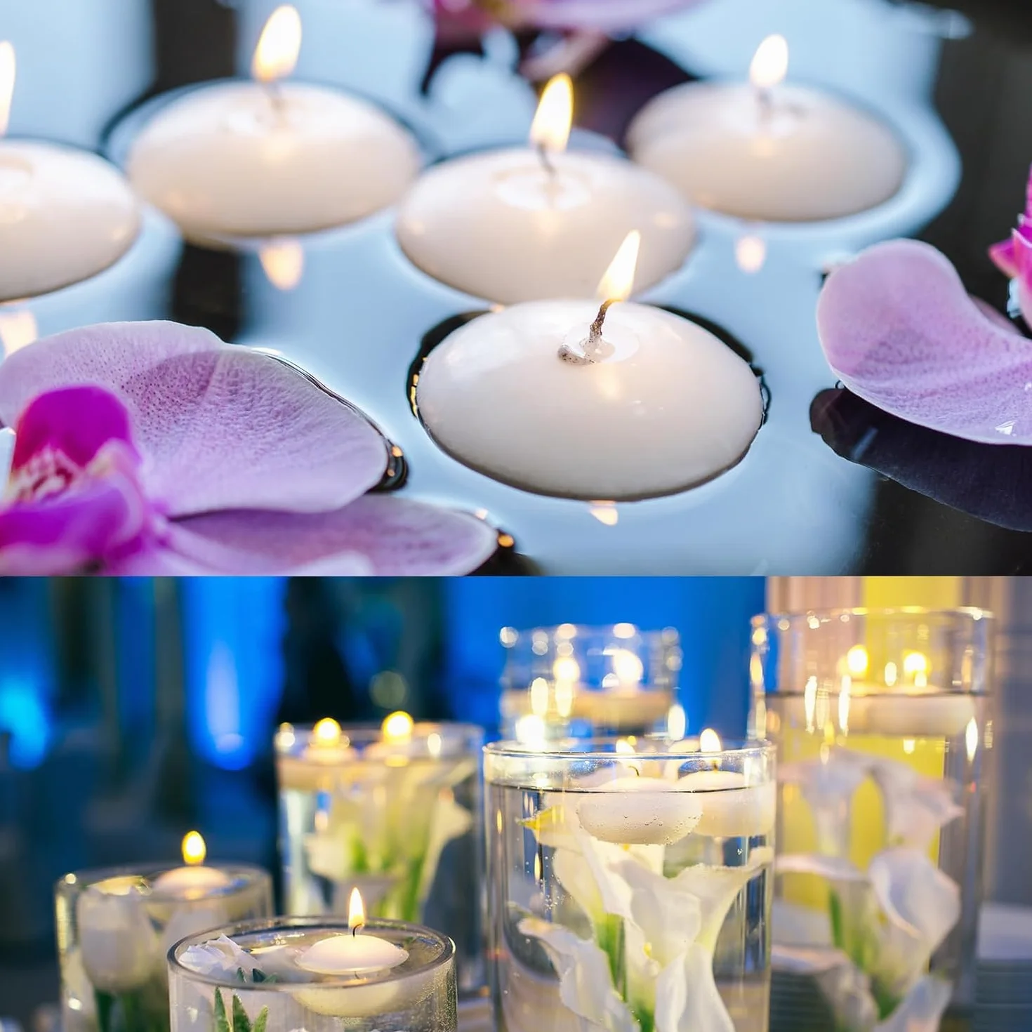 Białe pływające świece bezzapachowe tealight 30 sztuk do domu wesela SPA