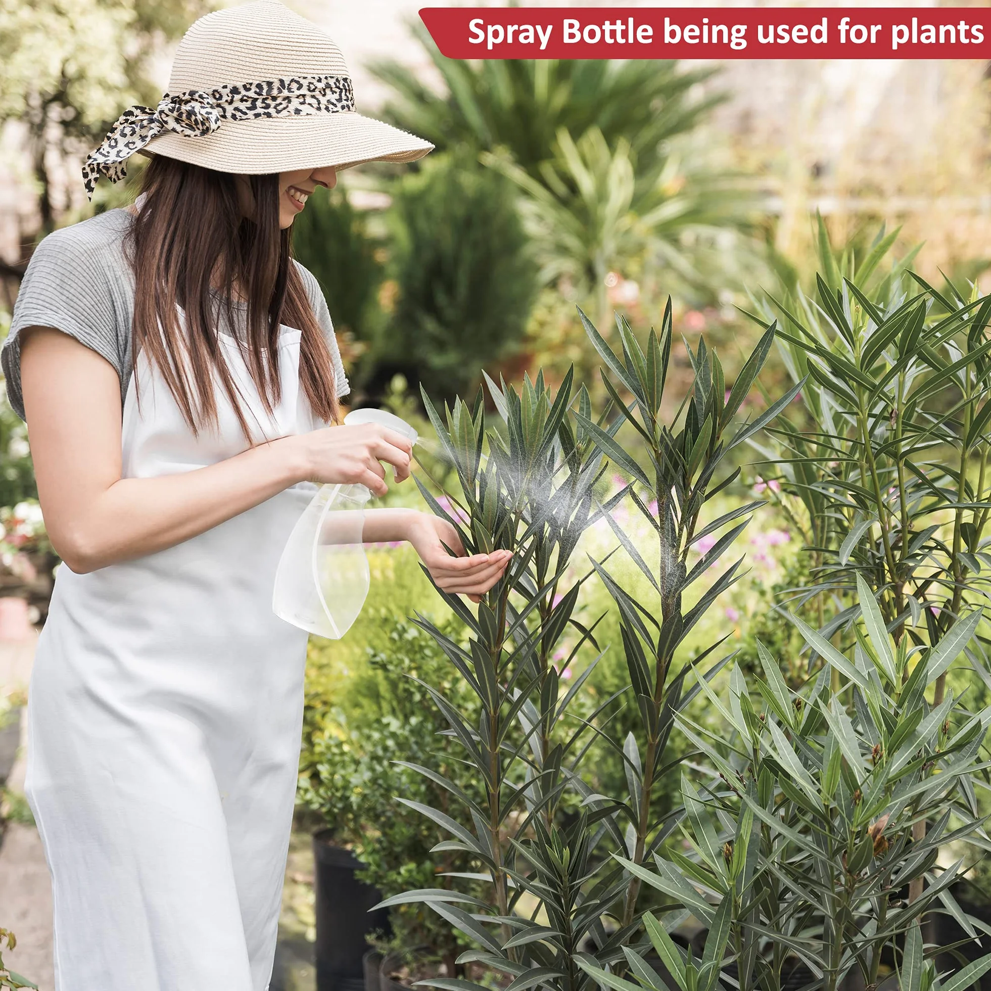 SPRAYZ 500 ml butelki z rozpylaczem (2 szt.) – do czyszczenia i ogrodu, trwały spryskiwacz do wielokrotnego napełniania, działa w każdej pozycji, przezroczysta plastikowa butelka