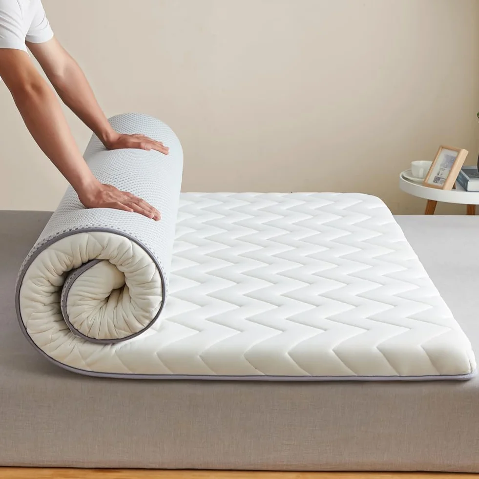 Japoński materac futon składany 80x190 cm biały