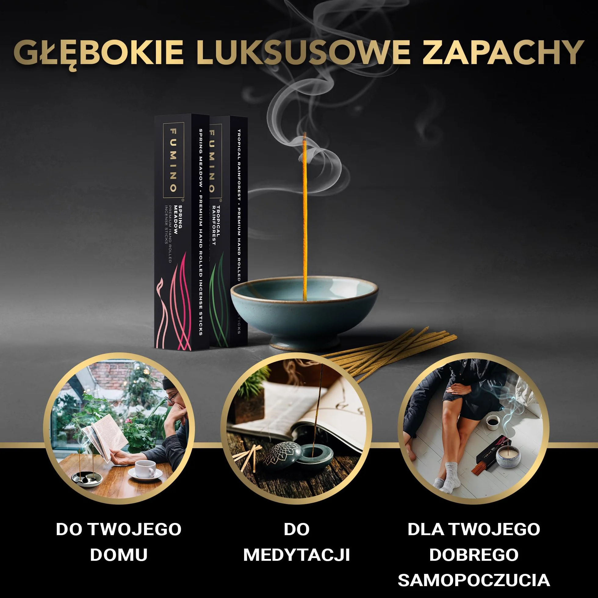 Kadzidełka w sztyfcie Fumino Fresh Masala Agarbatti zestaw 6 opakowań 84 sztuki 90 g do relaksu medytacji