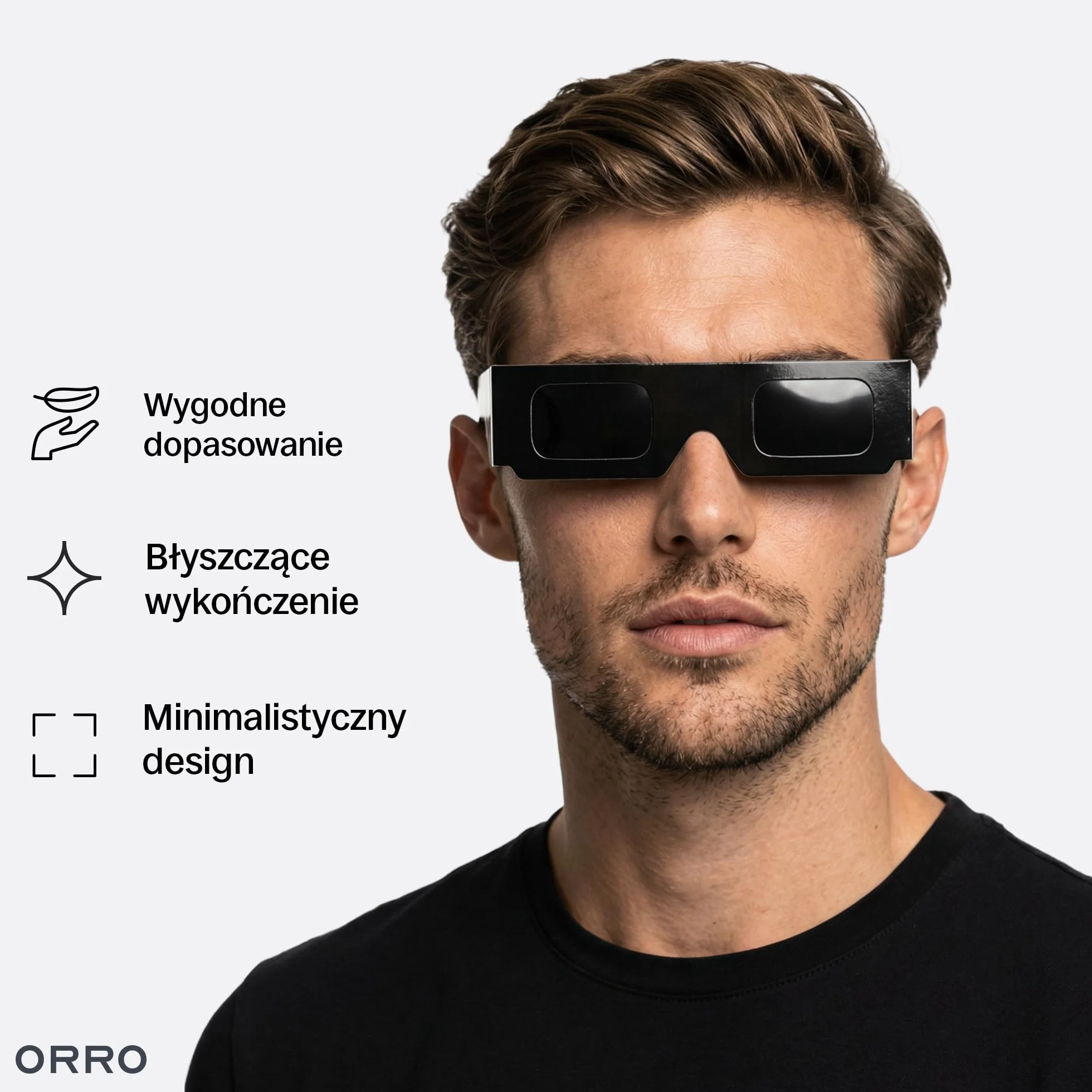 ORRO Classic Okulary do Zaćmienia Słońca 2 Sztuki na 12 Sierpnia 2026, Certyfikowana Ochrona Oczu, EN ISO 12312-2:2015 Testowane, Oznakowane CE do Bezpiecznego Obserwowania Słońca
