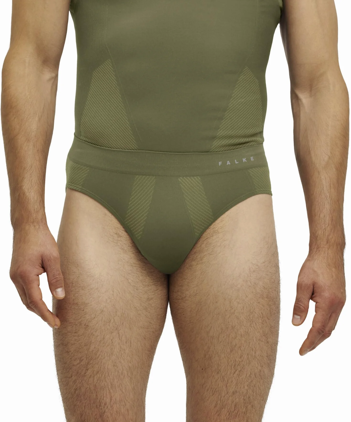 FALKE Mężczyźni Warstwa podstawowa (bielizna) Warm M Sl materiał funkcyjny szybkoschnące chłodzące 1 Sztuka, Zielony Herb 7754, XL