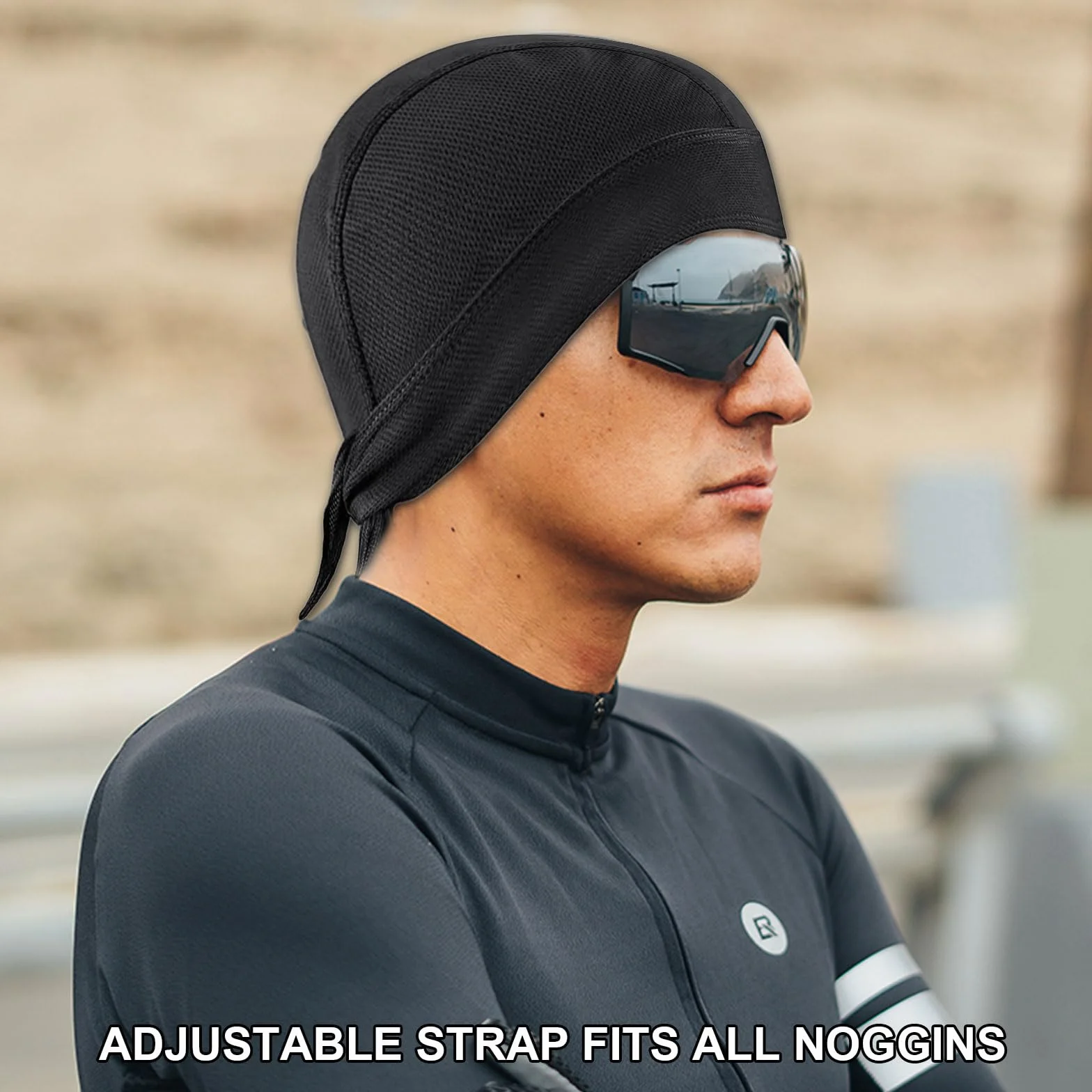TSHAOUN 3 szt. bandana dla mężczyzn czapka z czaszką, szybkoschnąca sportowa bandana kolarska czapka z czaszką, ochrona głowy anty-UV, opaska na głowę, sport, wędrówki, łyżwiarstwo, jazda na rowerze,