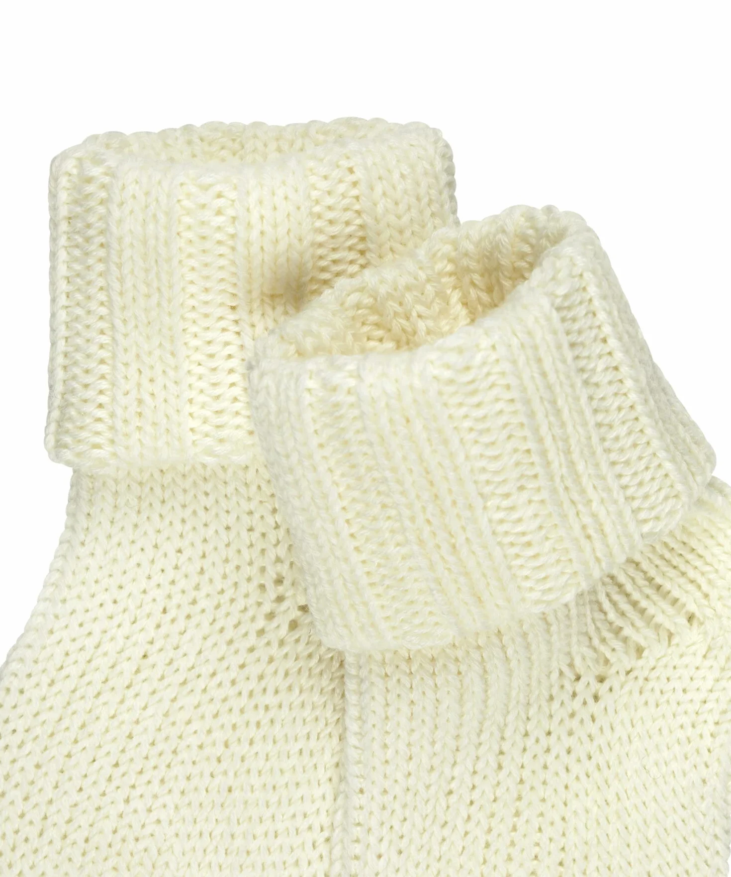 FALKE Uniseks - niemowlęta Skarpety Flausch B So Bawełna, Wełna jednokolorowe 1 Para, Biały Off-White 2040, 62-68
