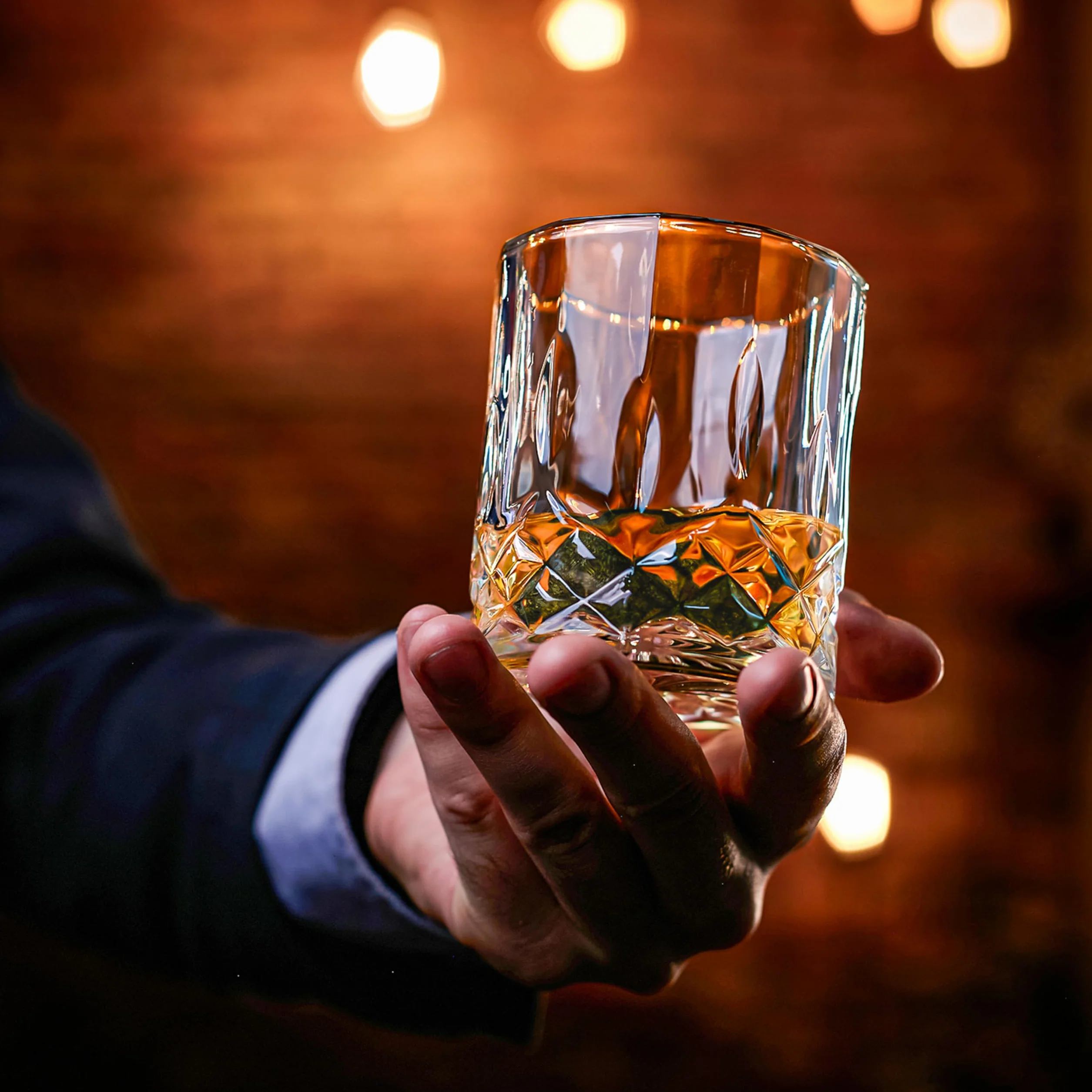 WHISISKEY Zestaw Szklanki do Whisky 310ML 8 Kamieni Akcesoria