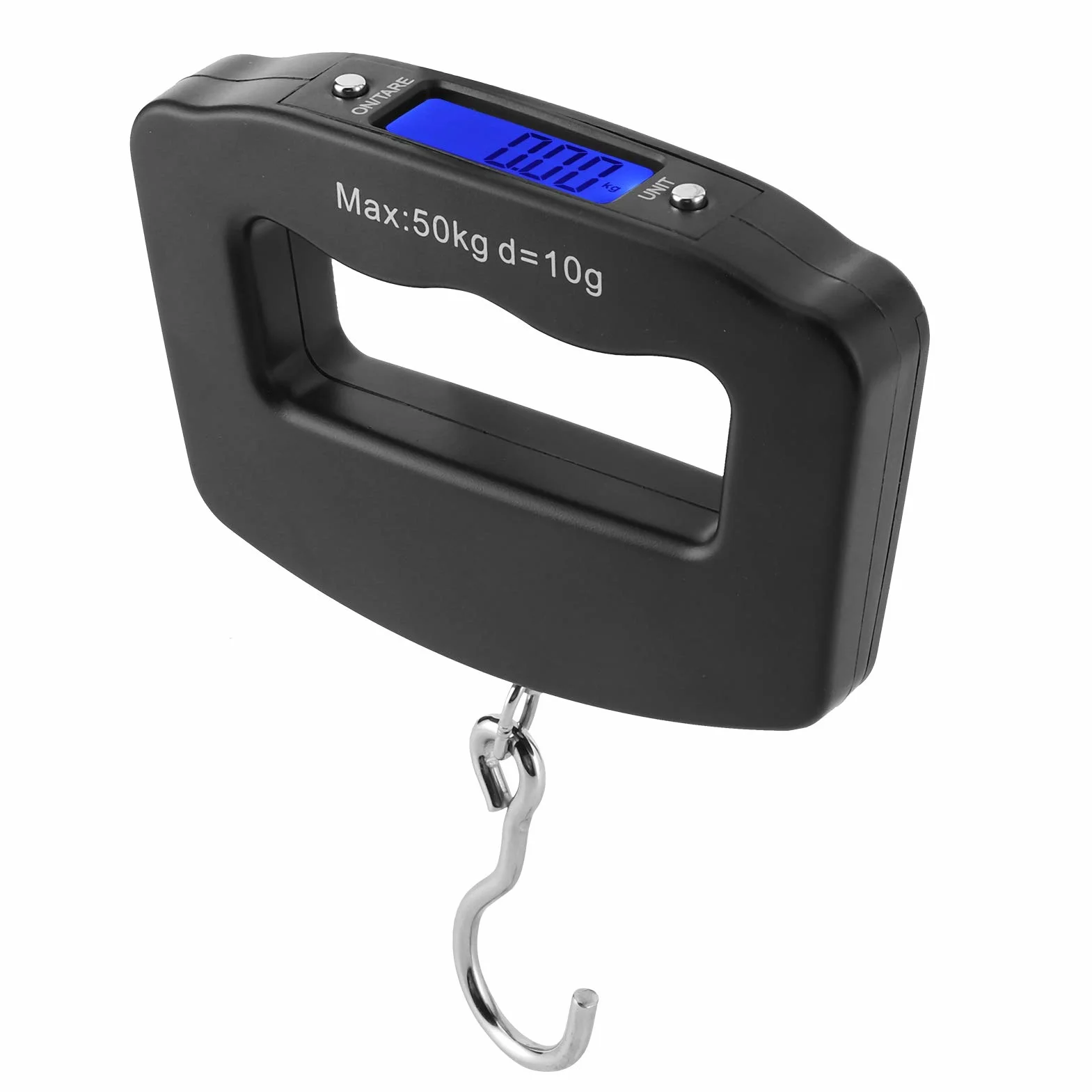 Cyfrowa waga wędkarska do bagażu, elektroniczna waga cyfrowa 50 kg, przenośny hak wiszący/podświetlany LCD/do kuchni, wędkarstwa, żywności, wysyłka, poczta