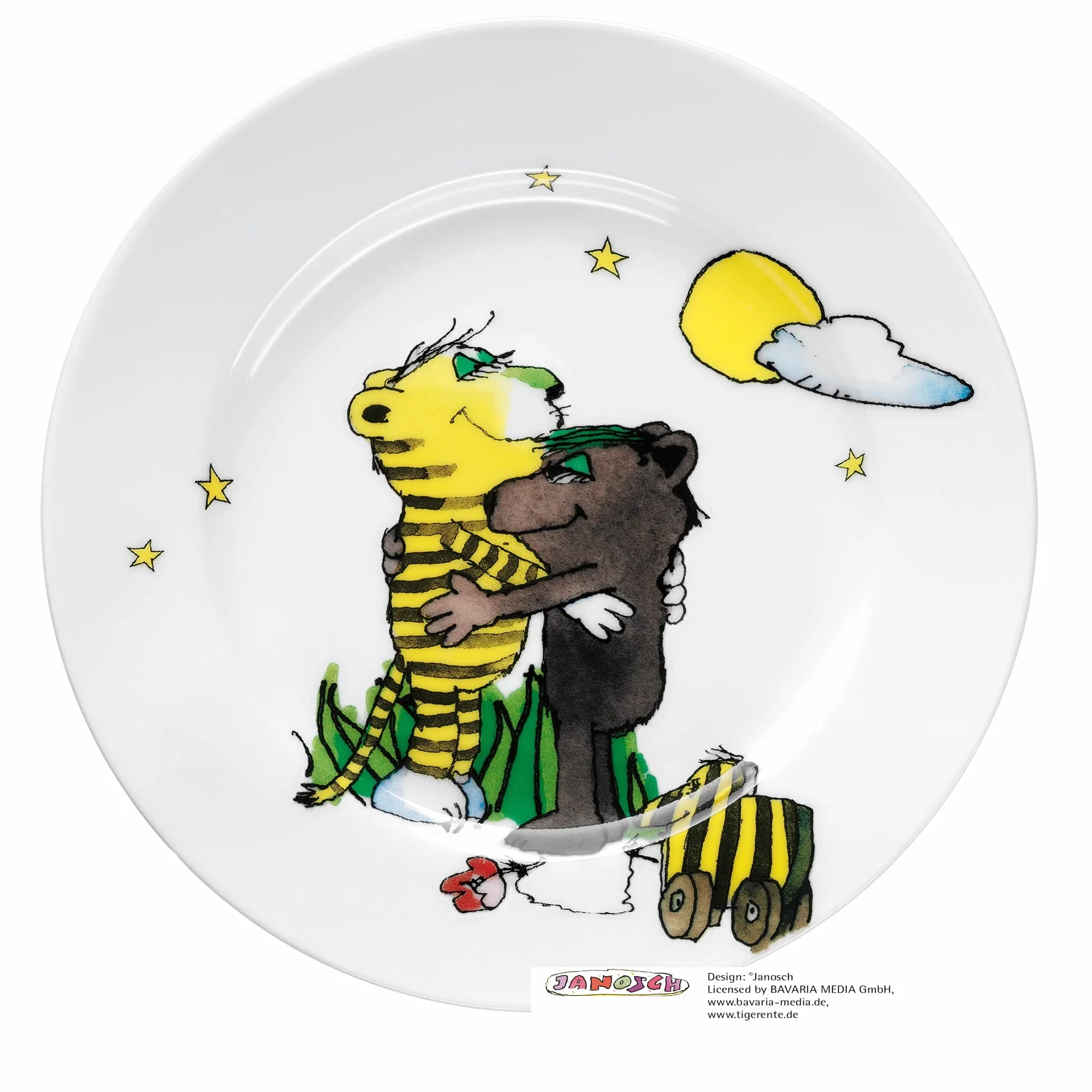 WMF Jan naczynie dla dzieci talerz 19 cm, porcelana, nadaje się do mycia w zmywarce, do farbowania i kontaktu z żywnością