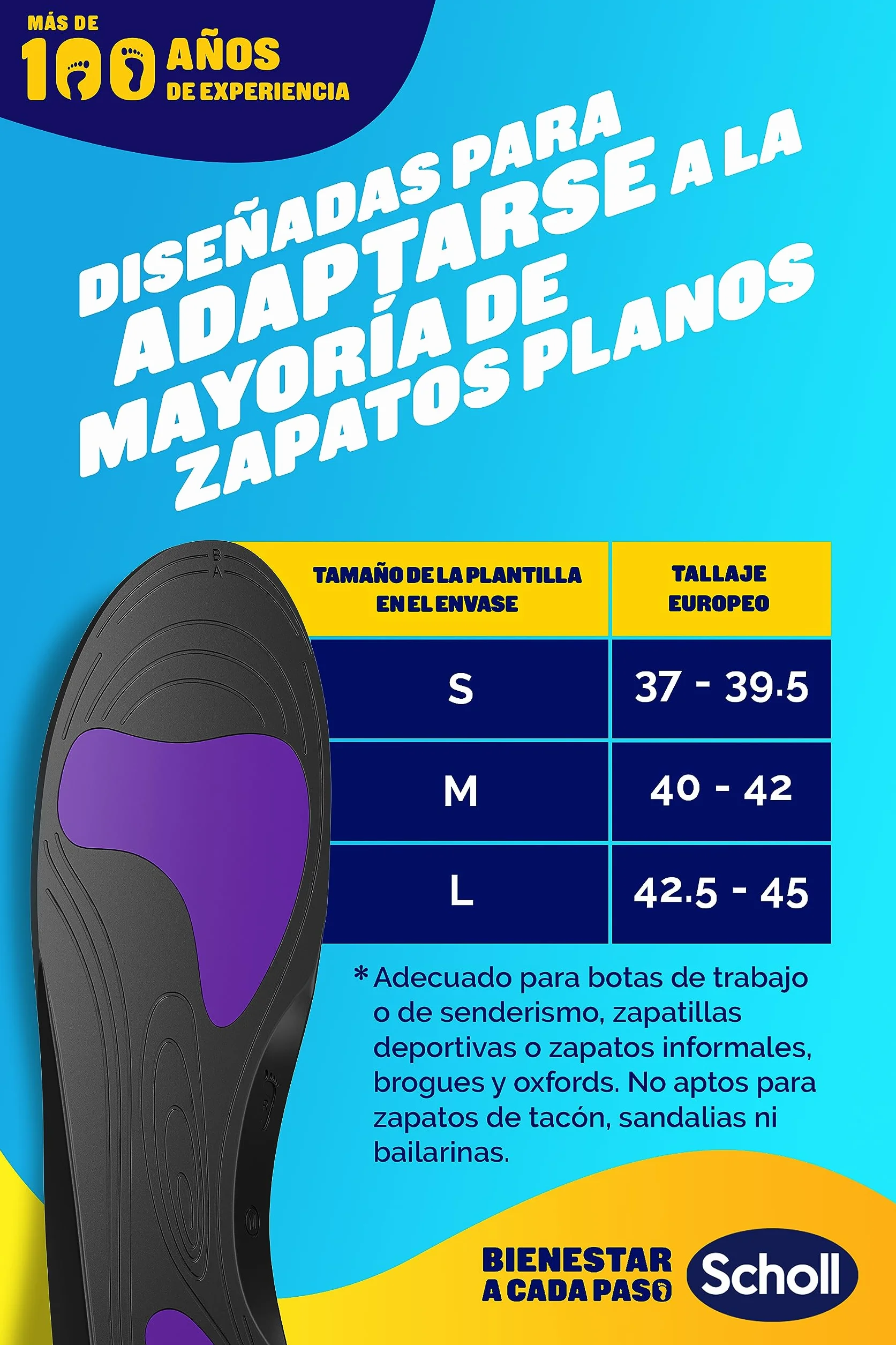 Scholl Wkładki przeciwbólowe zapalenie powięzi podeszwy | Technologia równowagi 3 w 1 | Natychmiastowa i trwała ulga | Komfort dostosowany do Twojego biegu | Rozmiar L 42,5-45