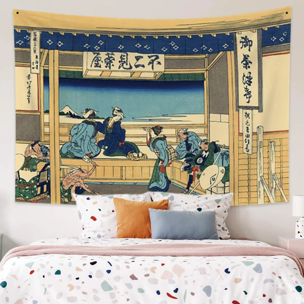 YongFoto gobelin Ukiyo-e góra Fuji 36 widoków 100 x 70 cm sztuka ścienna japoński obraz