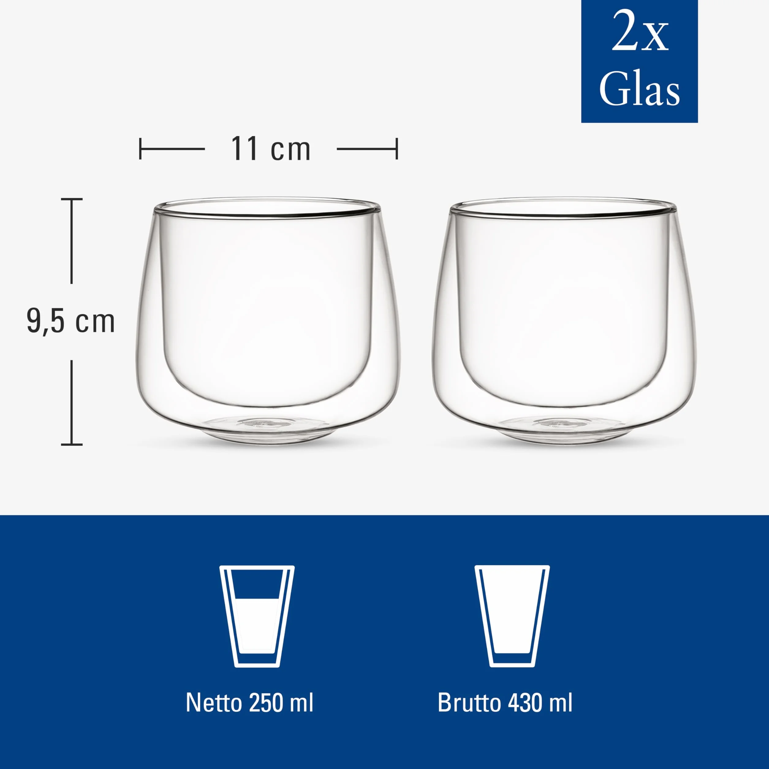 Villeroy & Boch Artesano Hot&Cold Beverages kubek do cappuccino 250 ml zestaw 2 szt podwójne ścianki