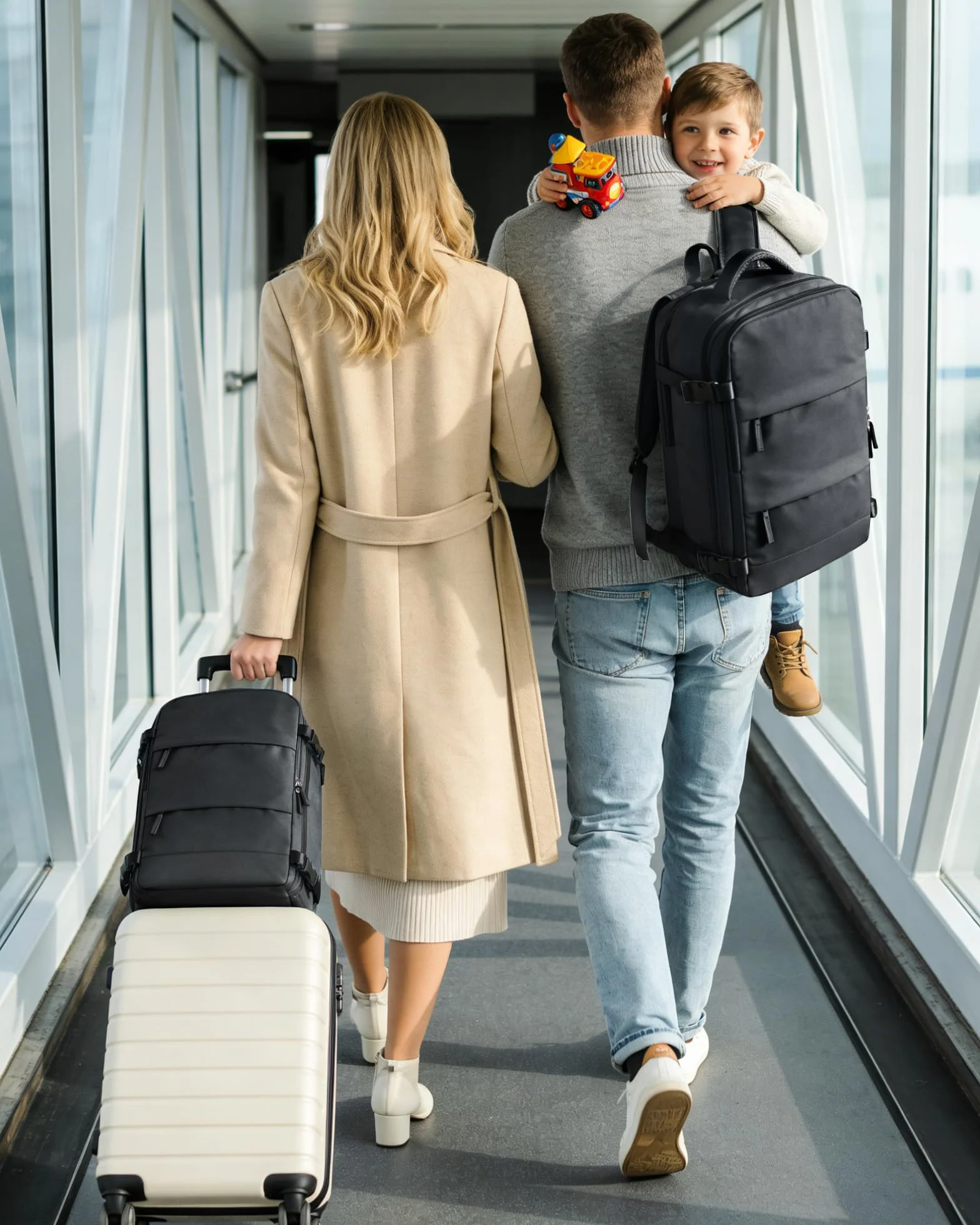 SZLX Duży Plecak Podróżny dla Kobiet, Ryanair 40x30x20 Plecak Wizz Air Cabin Bag Plecak Wodoodporny Plecak Biznesowy na Laptopa Podróżny dla Mężczyzn Bagaż Podręczny samolotowy z przegrodą na buty