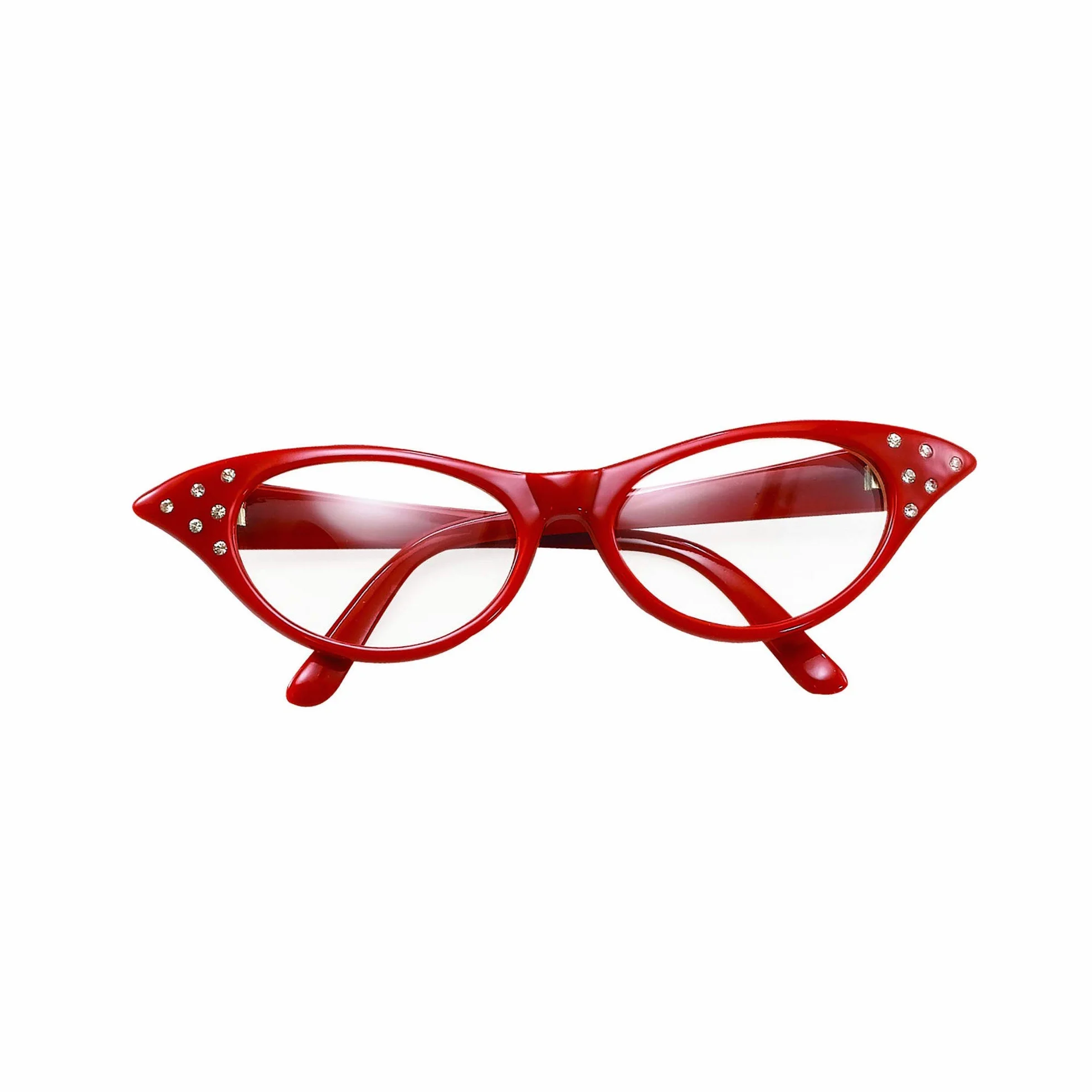 Bristol Novelty BA142R okulary w stylu lat 50., czerwone, damskie, rozmiar uniwersalny