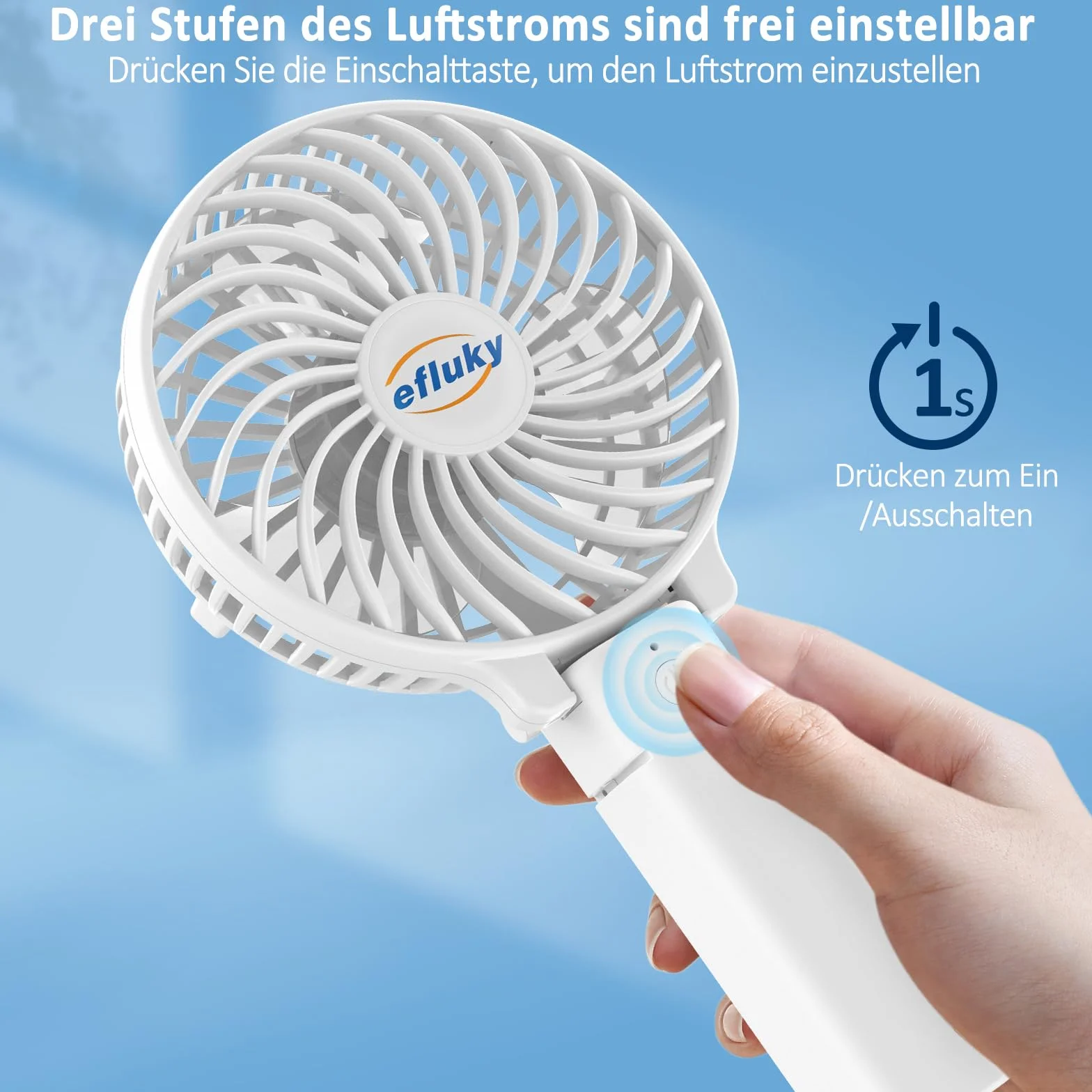 Handheld Fan White