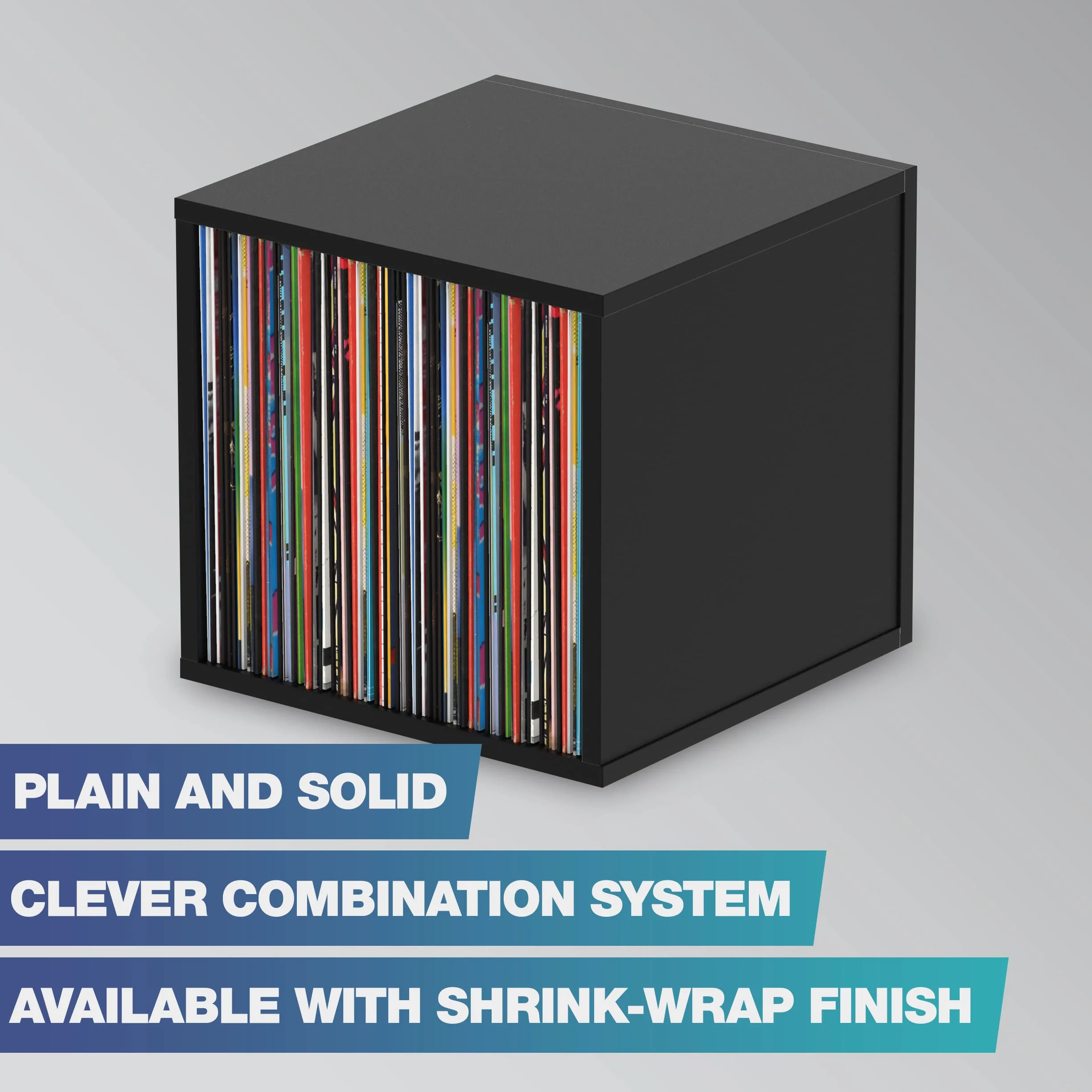 Glorious Record Box 110 Black Przechowywanie płyt winylowych