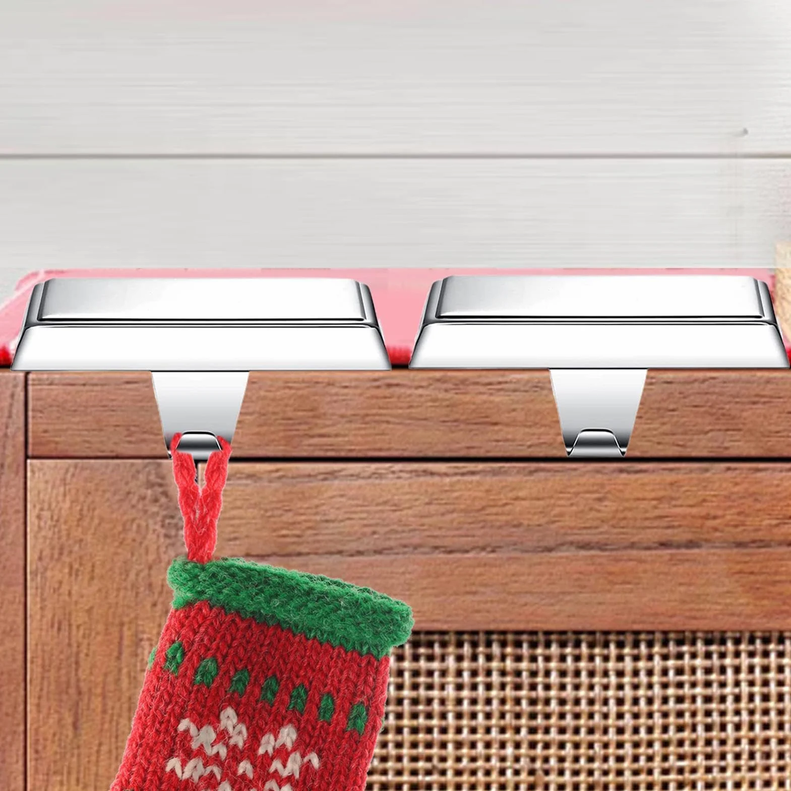 Metal Stocking Rack Base for Fireplace Heavy Duty Non-slip Christmas Storage Holder