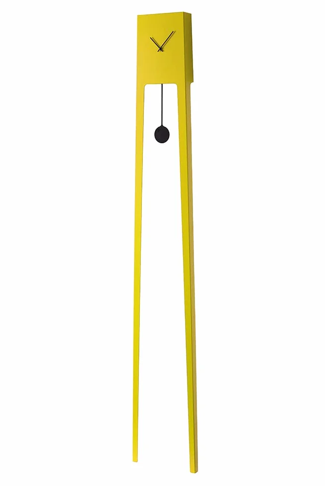 COVO Zegarek wahadłowy TIUKU, 31cm x 7cm x 190cm, Żółty