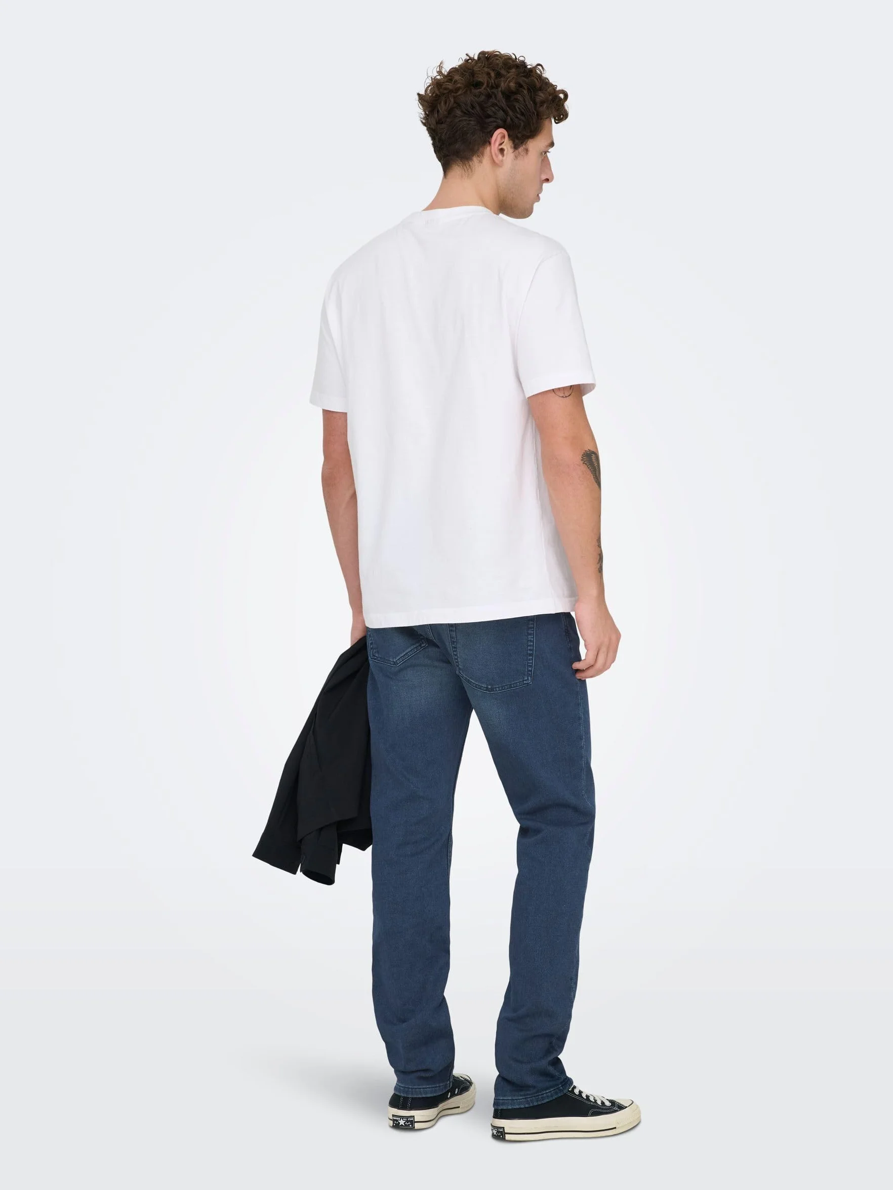 Only & Sons Onsloom Dark Blue Sweat Pk 3631 Noos - Jeansy slim Mężczyźni