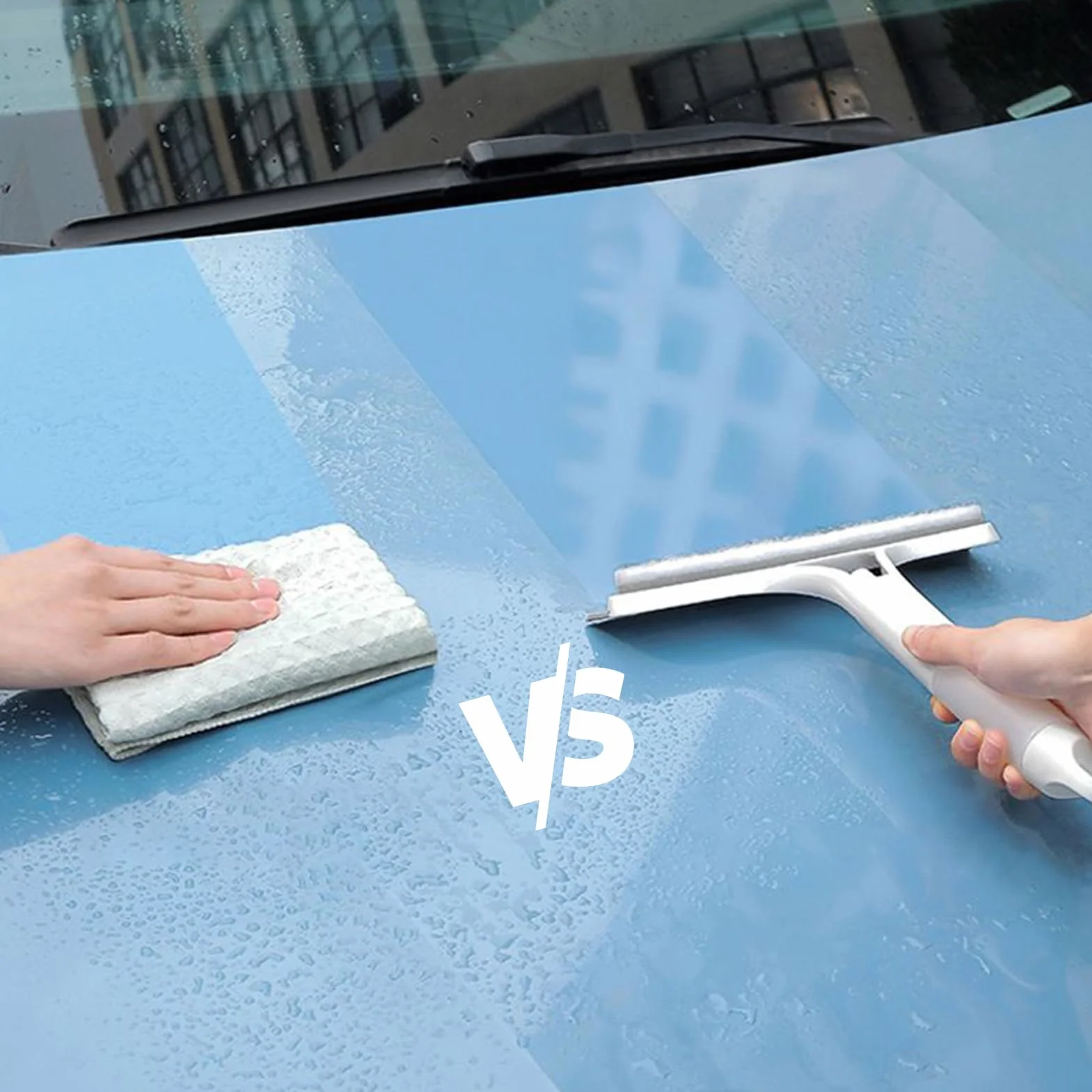 Window Squeegee with Built-in Spray Function, 8.46x10.12x1.18 inches, Glass Cleaner, Compact Handheld Tool for Home Bathroom