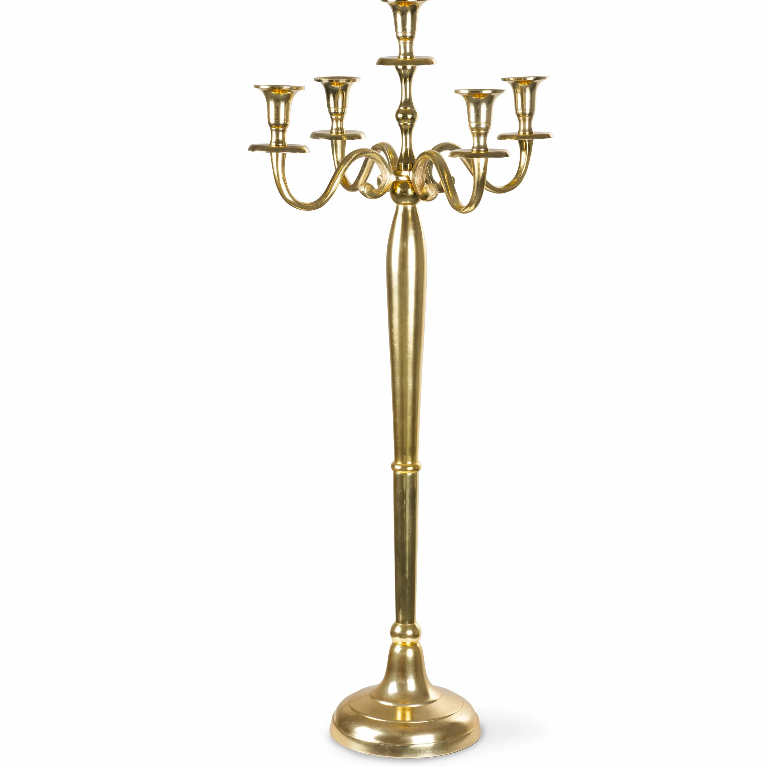 Gräfenstayn świecznik aluminiowy 80 cm złoty 5-ramienny