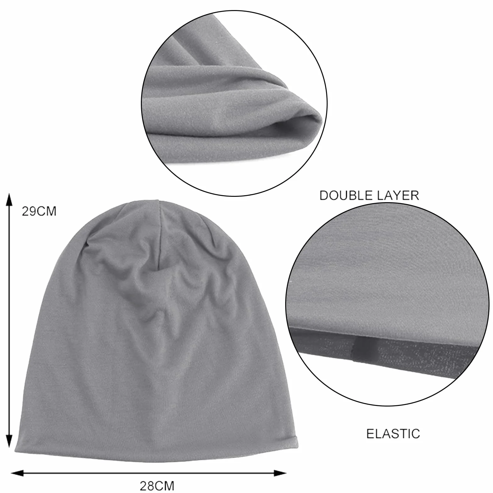 Slouchy Beanie czapka dla kobiet i mężczyzn, chemio, nakrycie głowy, na lato, lekka czapka do spania dla kobiet i mężczyzn (szara, zielona, khaki), szary, zielony, khaki, M-L