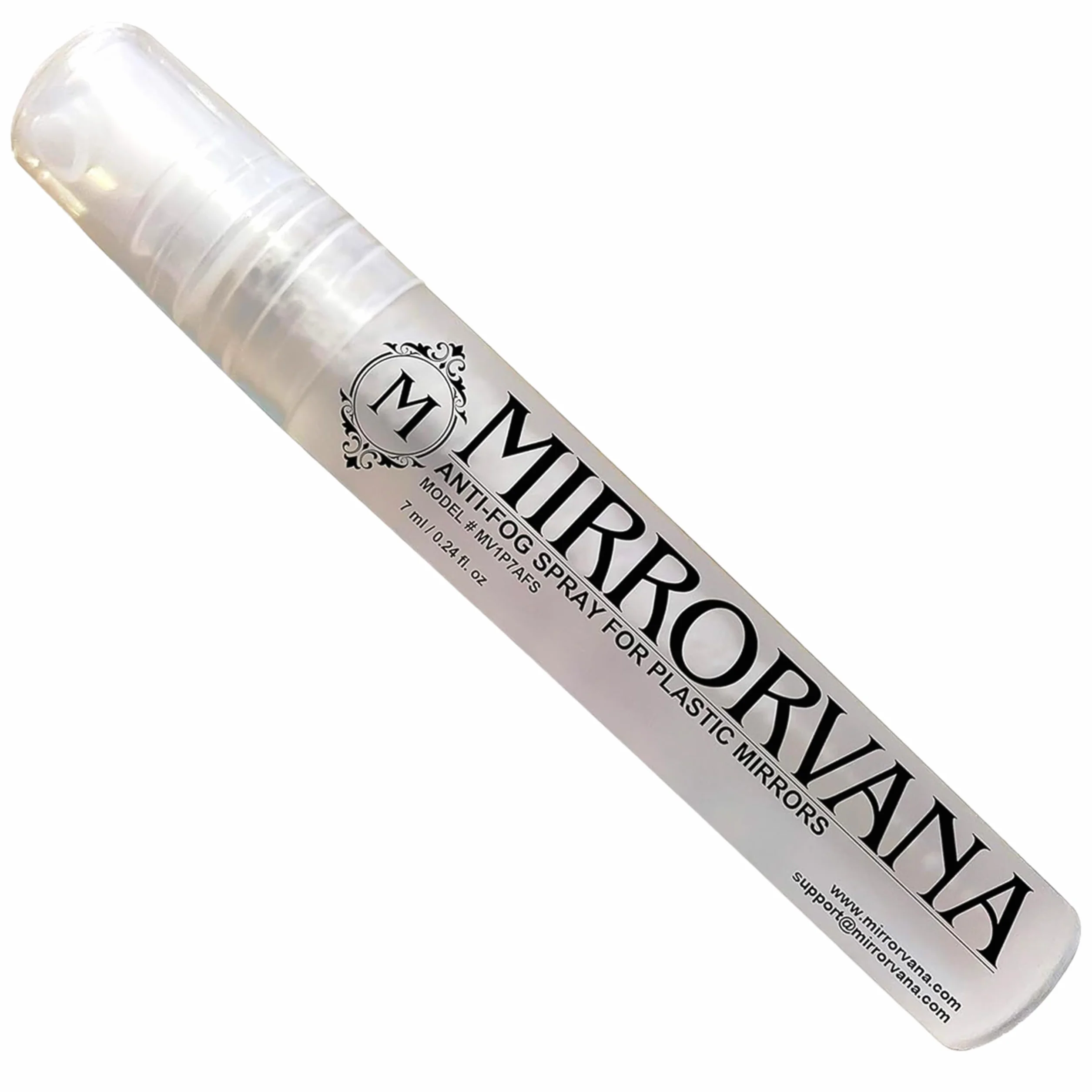 MIRRORVANA Spray przeciwmgielny do lusterka prysznicowego (1 butelka) - utrzymuje wolne od mgły lustro łazienkowe dla mężczyzn i kobiet, długotrwała ochrona przed zaparowaniem dla krystalicznie