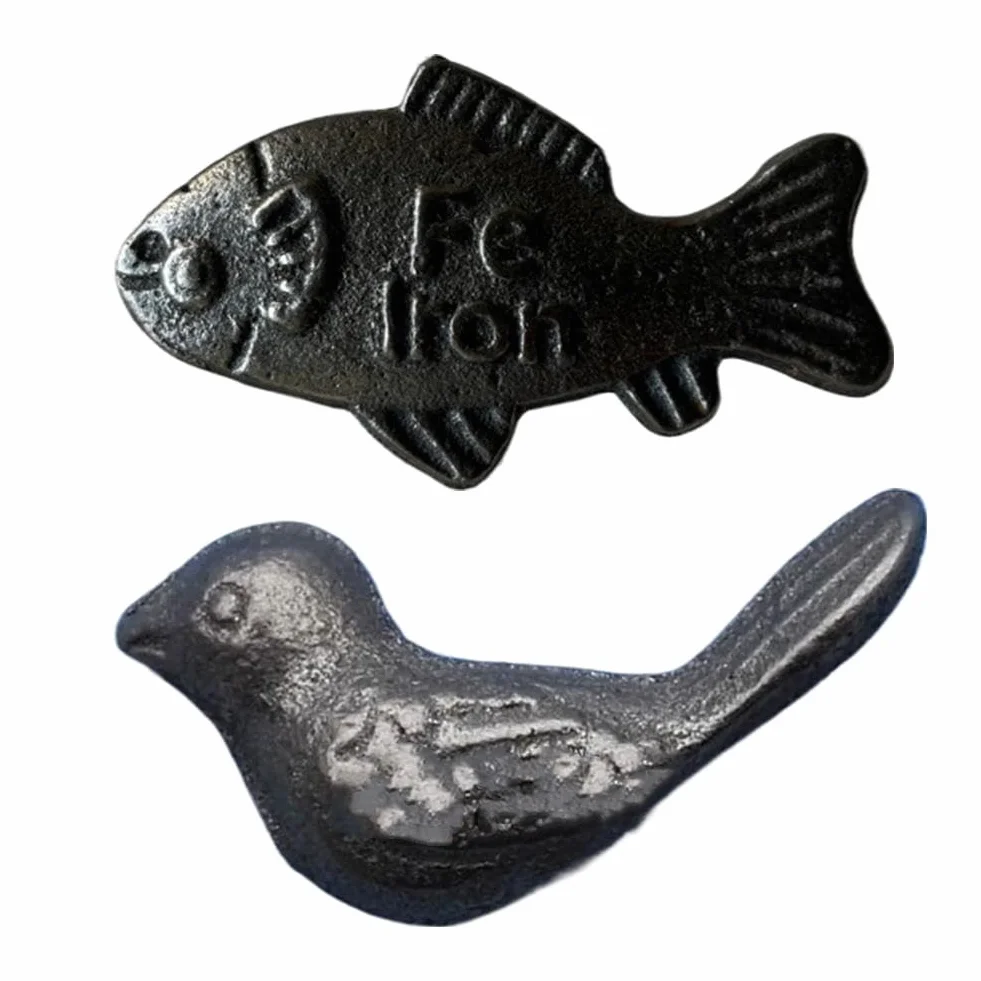 Lucky Iron Fish & Bird Zestaw do gotowania - Suplement żelaza dla kobiet w ciąży, Naturalne źródło żelaza do zup gulaszu (2 szt.)