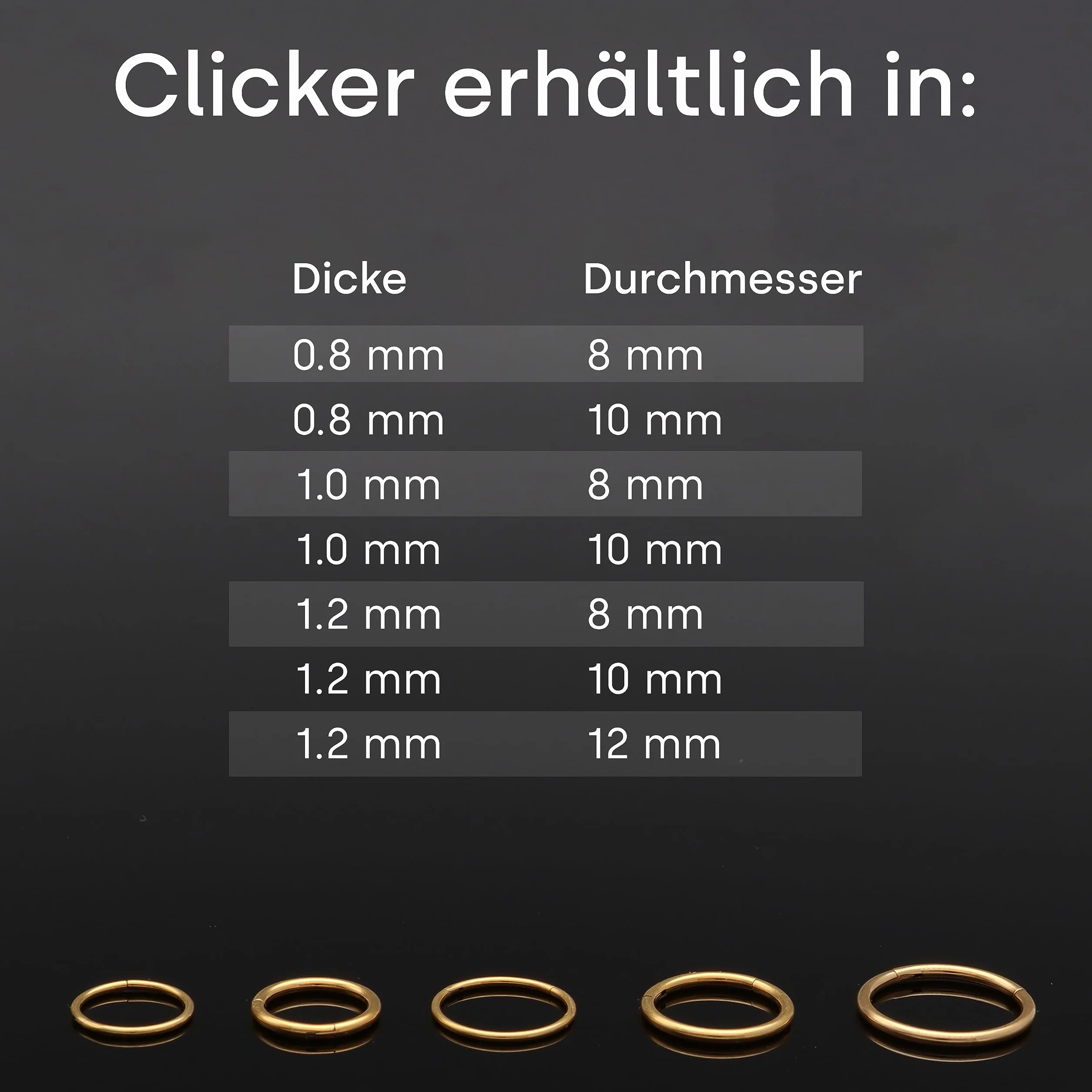 OTHER Piercing Kółko Clicker Piercing Uszu Tytanowy Pierścień Wargi Segmentowy Pierścień Nozdrza Muszla Daith Helix Rook Tragus Lobe Snug Body