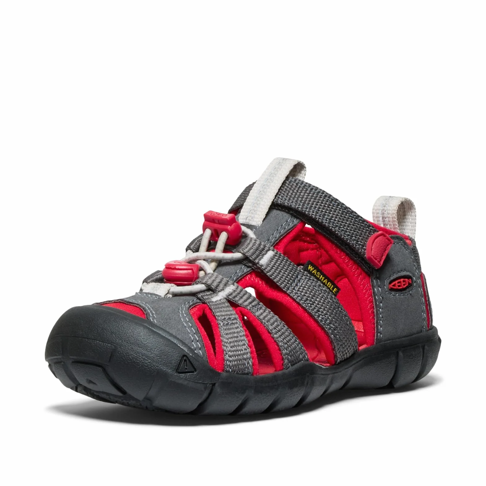 KEEN Seacamp 2 CNX sandały unisex dla dzieci i młodzieży, Szary magnes czerwony dywan, 30 EU