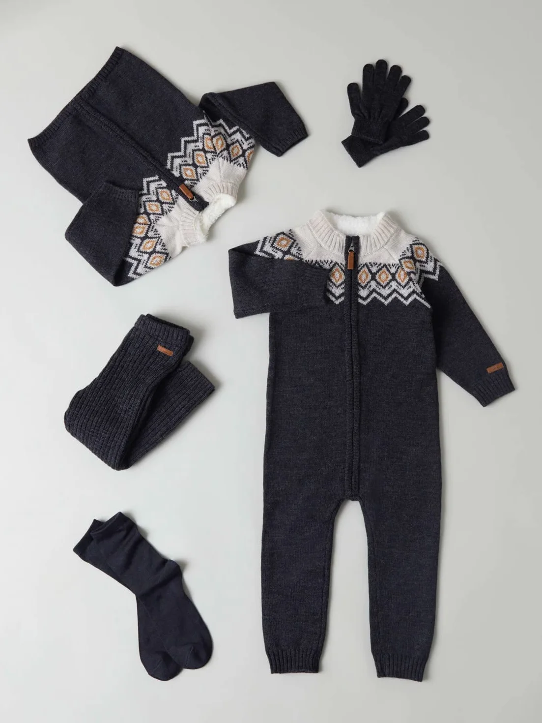 NAME IT Kombinezon Chłopcy Nmmwriss Wool Ls Knit Suit Xxiii