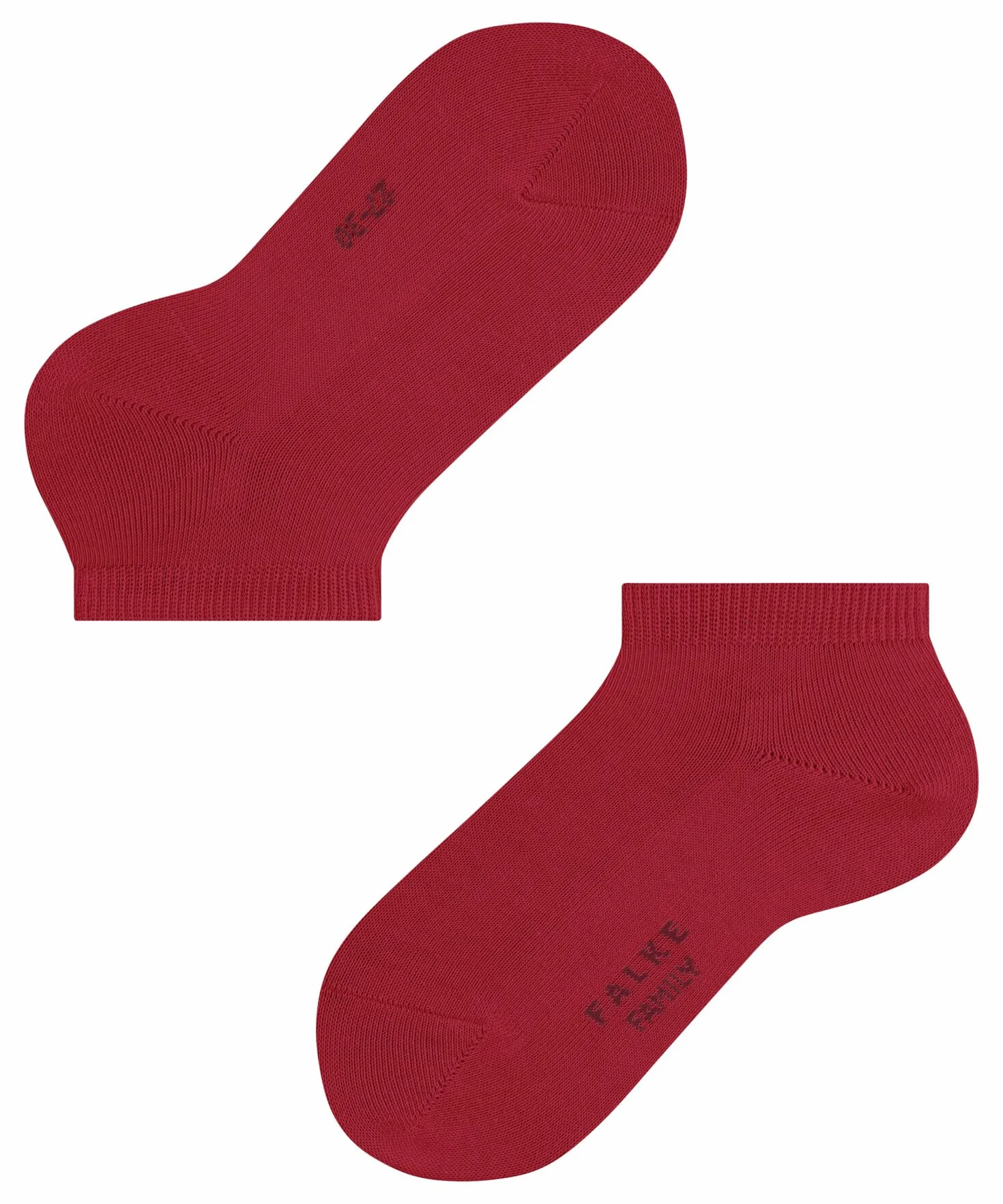 FALKE Uniseks - dzieci Skarpety do trampek Family K Sn bawełna krótkie jednokolorowe 1 Para, Czerwony Lipstick 8000, 31-34