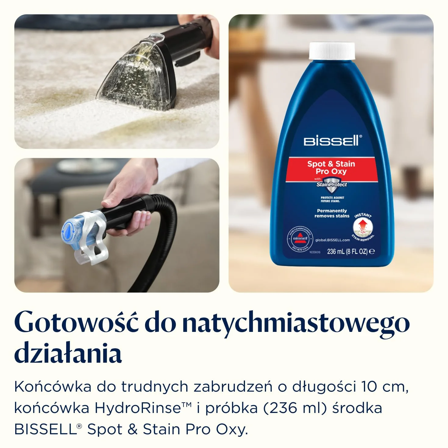 BISSELL SpotClean ProHeat Advanced 3924N, Odkurzacz piorący do tapicerki, 1125W, Przewodowy