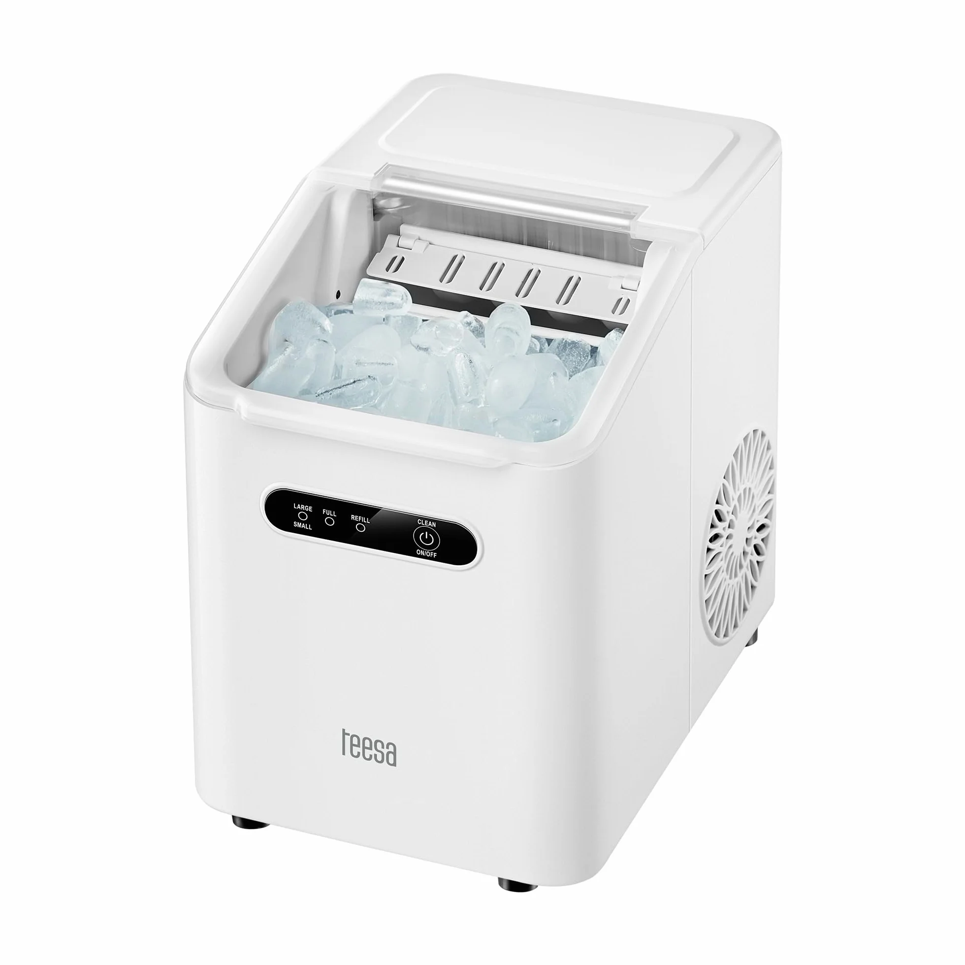 Teesa Kostkarka do Lodu EASY ICE 1L 110W Dwa Rozmiary Kostek 11 kg/24h Autoczyszczenie TSA5009