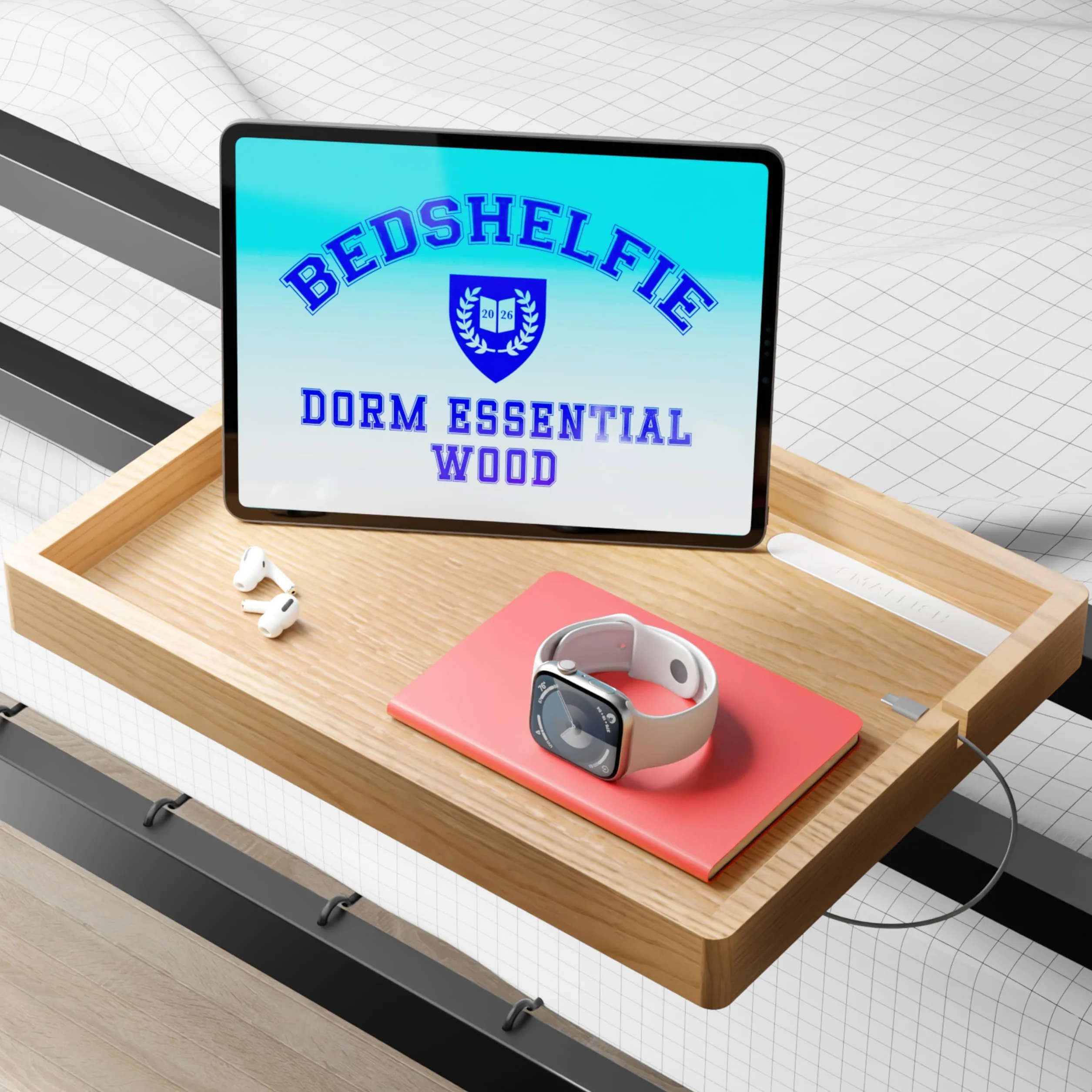 Regał nocny BedShelfie Smallish Flexfit na łóżko piętrowe i górne
