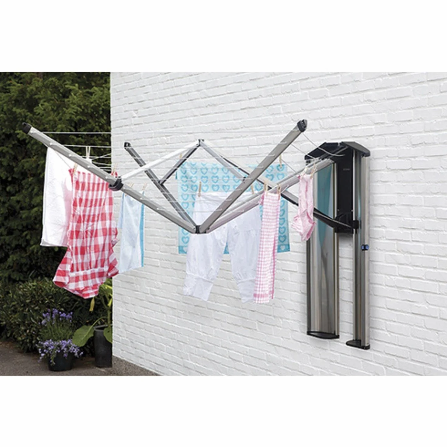 Brabantia WallFix Suszarka Ścienna Metal Srebrny 24 m